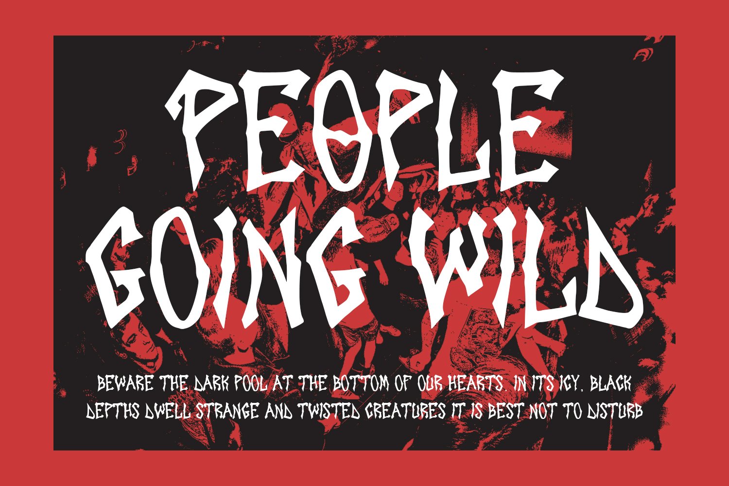 Emoligons Grunge Horror Display Font, image size:1500x1000