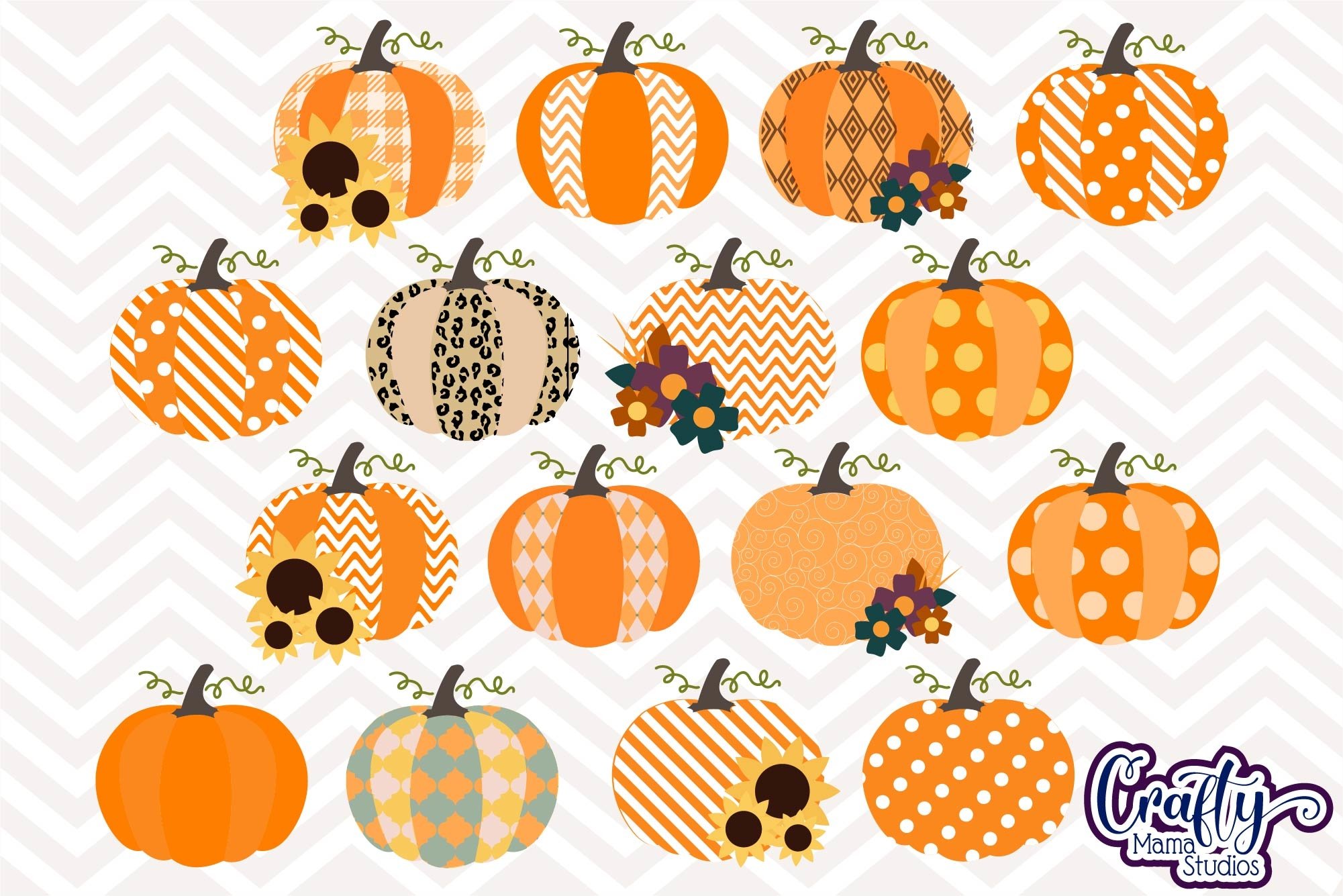 Download Pumpkin Svg Patterned Pumpkin Bundle Sublimation Fall Svg 671623 Cut Files Design Bundles