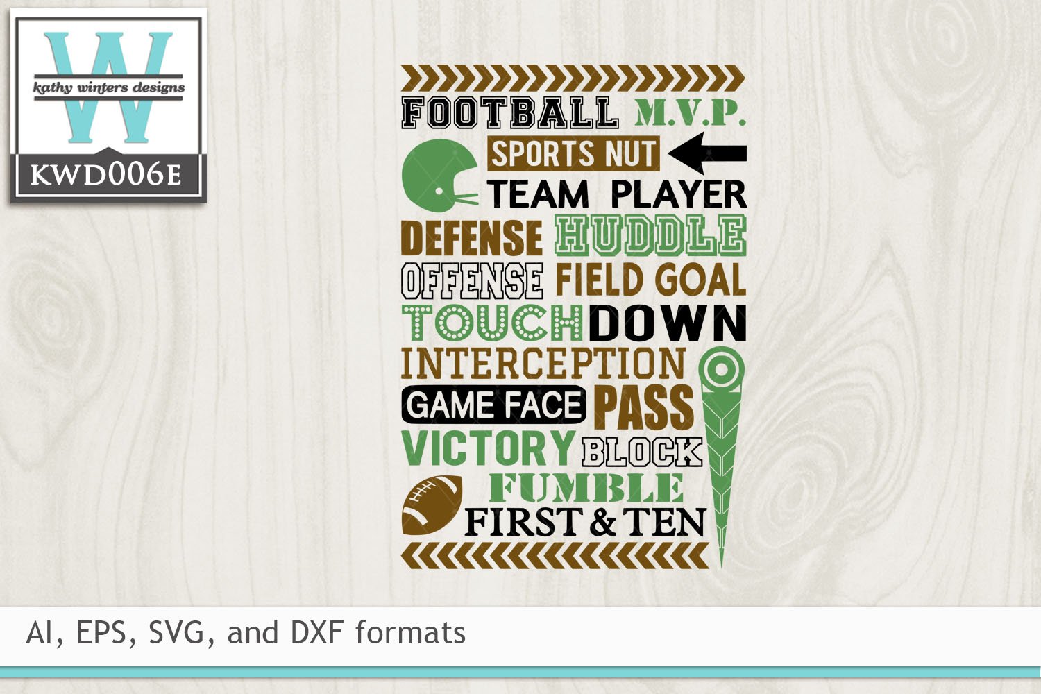 Football SVG Football Subway Art (134042) Cut Files Design Bundles