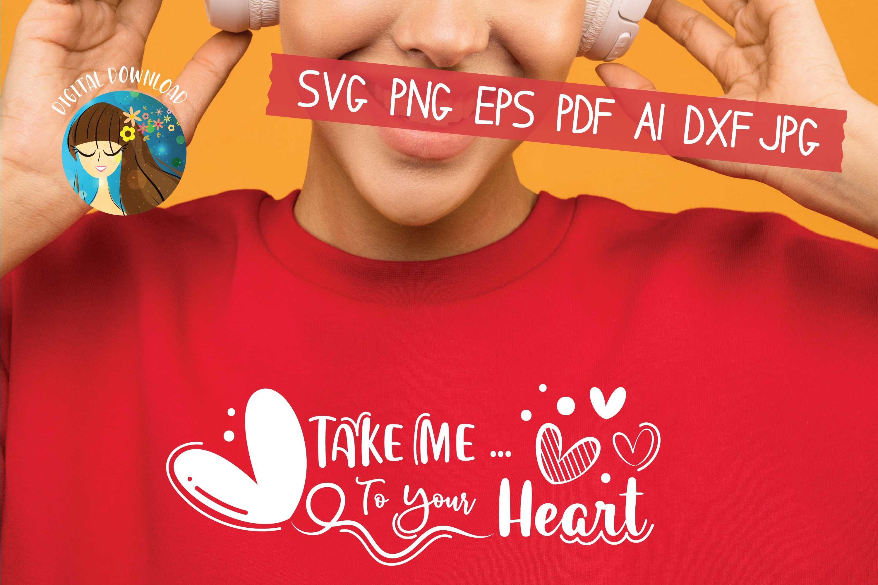 Take Me to Your Heart Svg (1146825) Hand Lettered Design Bundles