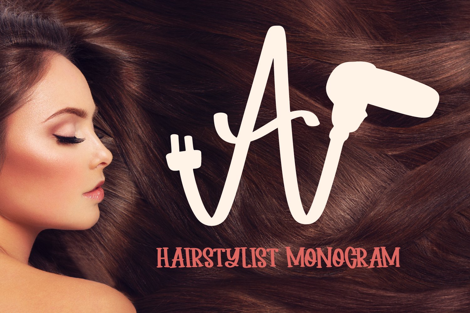 Hairdresser Hair stylist Monogram Font
