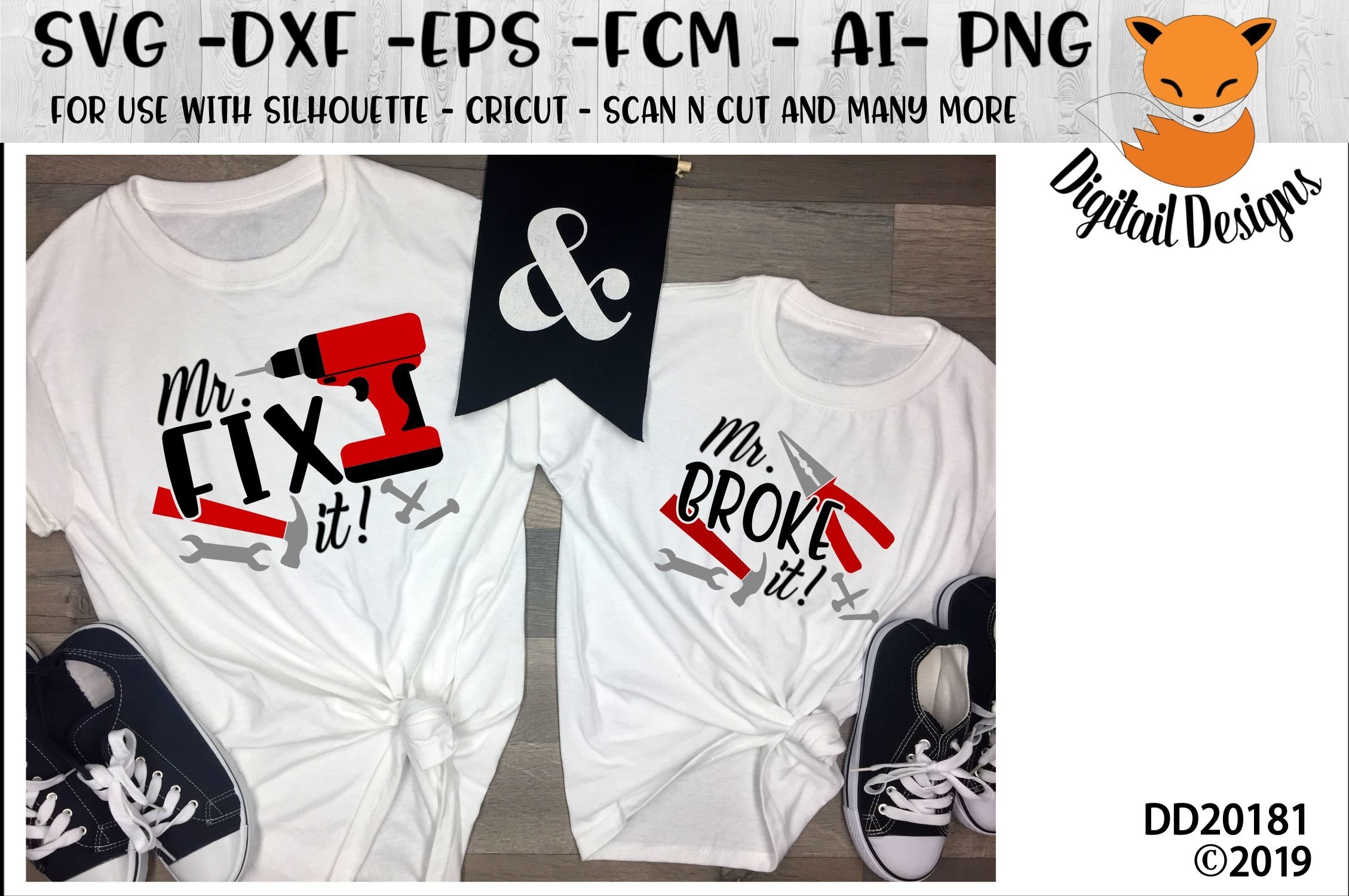 Download Mr Fix It Mr Broke It Father Son Svg Set 669621 Cut Files Design Bundles