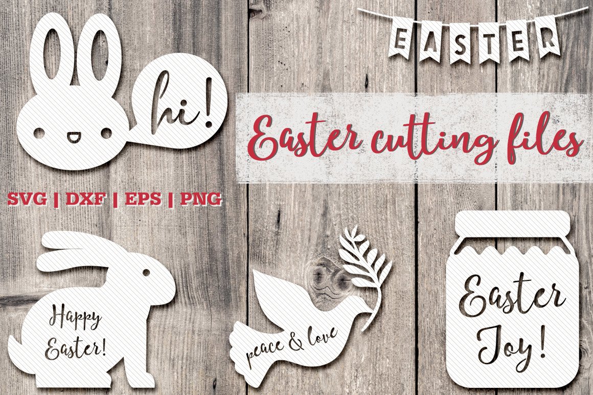 Set of Easter cutting files (217314) | Paper Cutting | Design Bundles