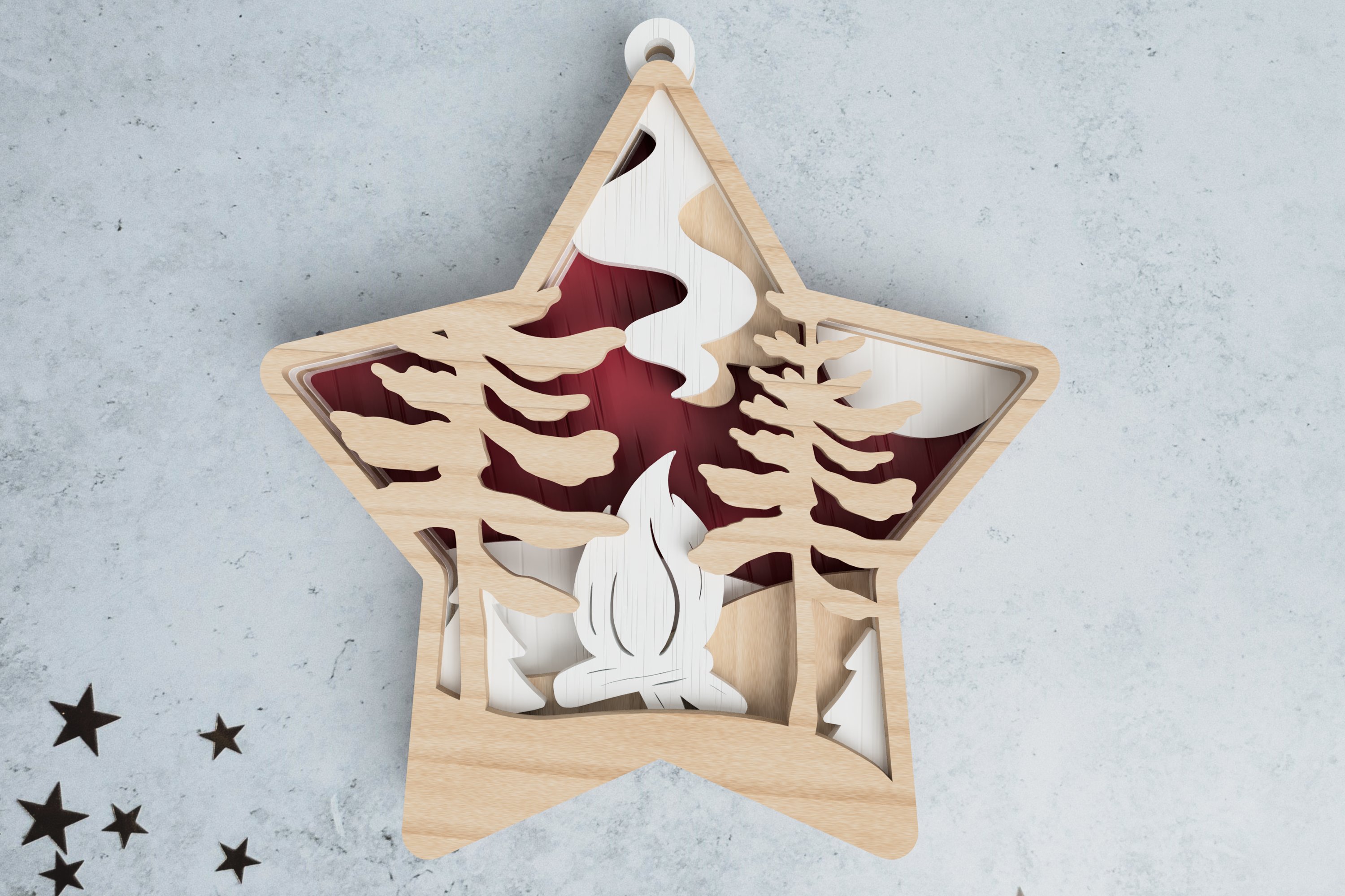 Christmas ornament laser cut file Bundle of 19 (1080528) Cut Files