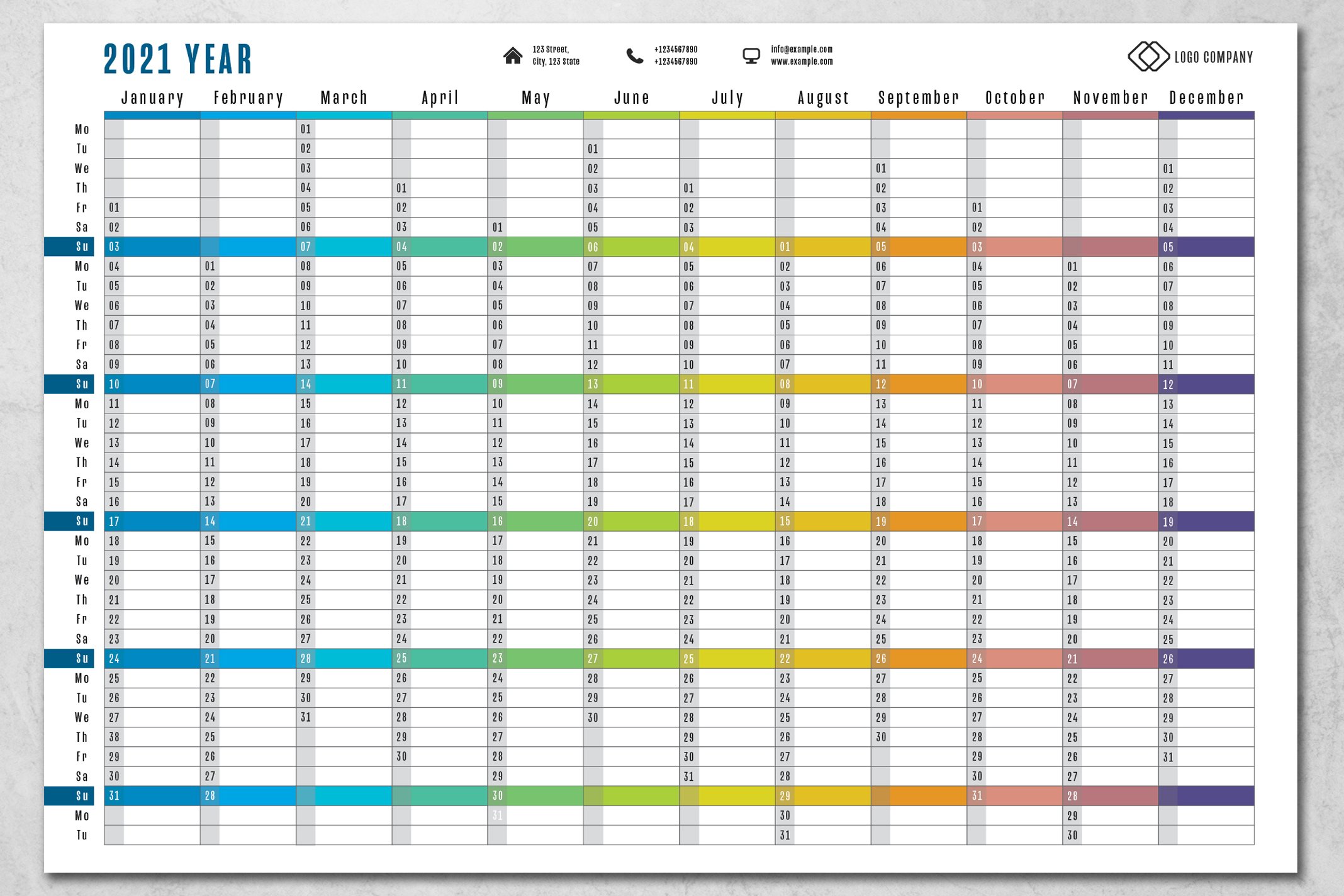 2021 Desk Planner (1058723) | Customizable Templates | Design Bundles