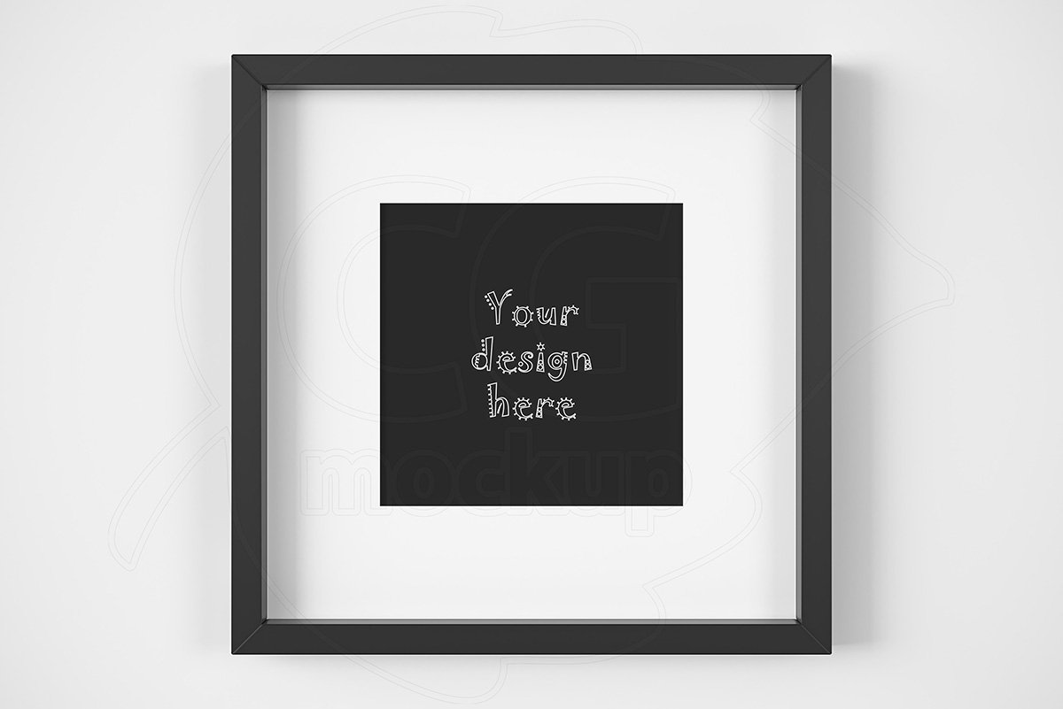 Styled black matted frame mockup (136589) Mockups