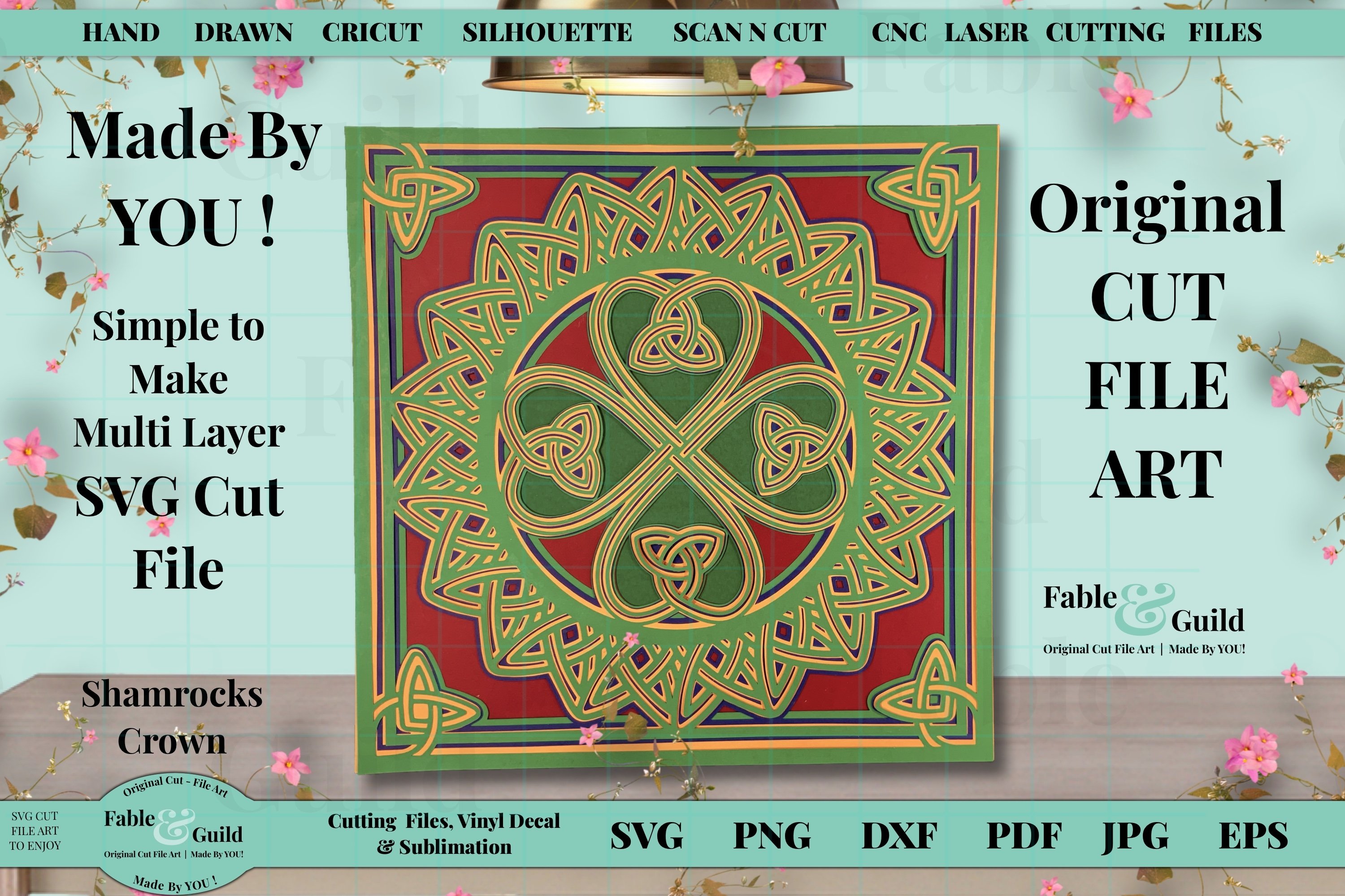Download Jpg Files For Cricut Pdf Irish Celtic Mandala Files For Print Or Cutting Silhouette Svg Ai Png Digital Drawing Illustration Deshpandefoundationindia Org