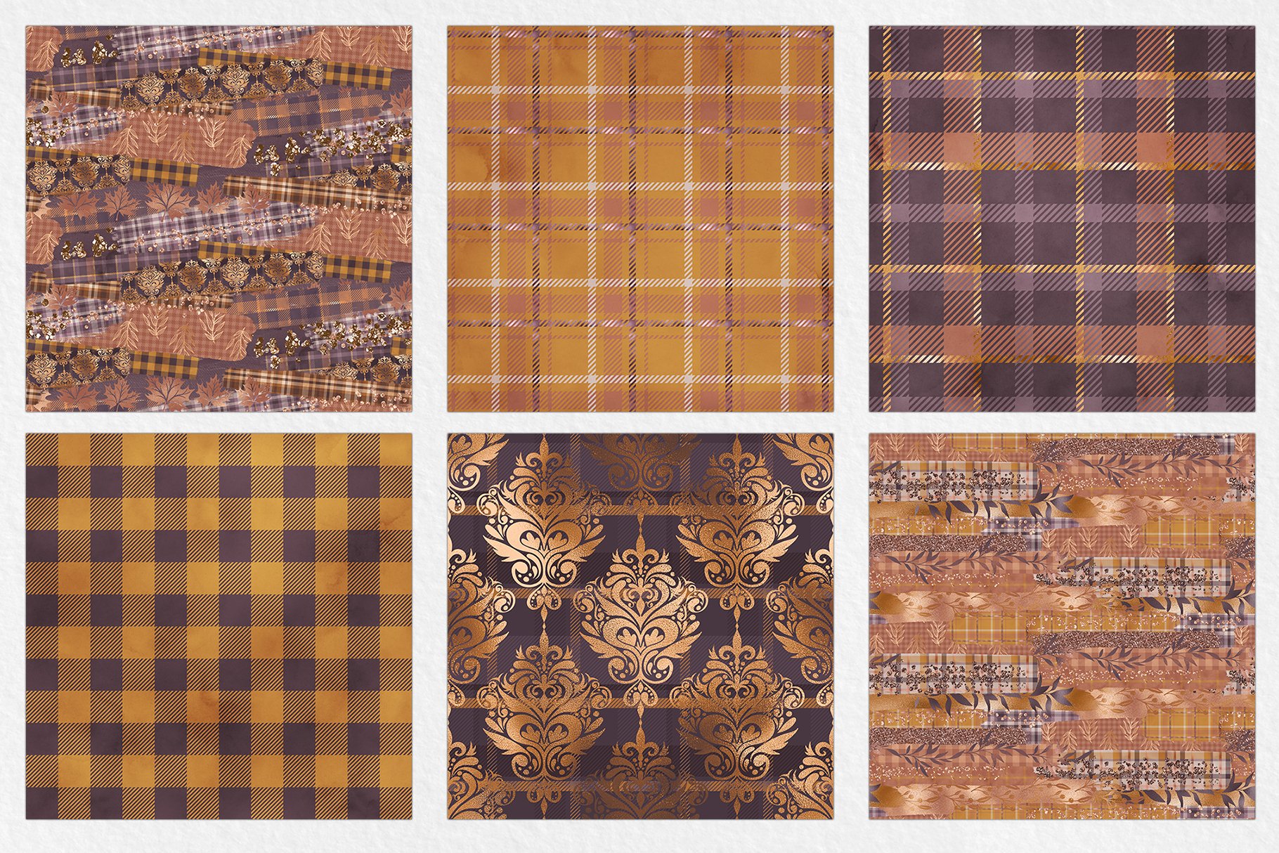 Fall Flannel Digital Paper Pack