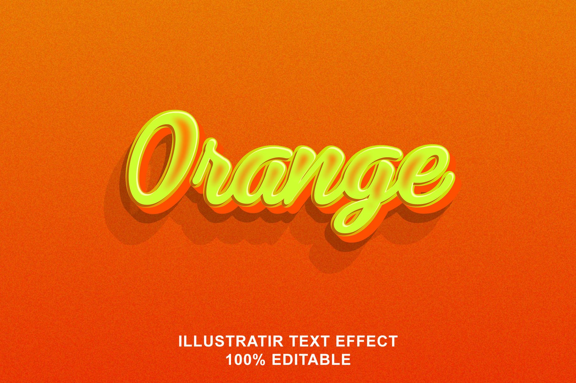orange text effect editable vector (560891) Logos Design Bundles