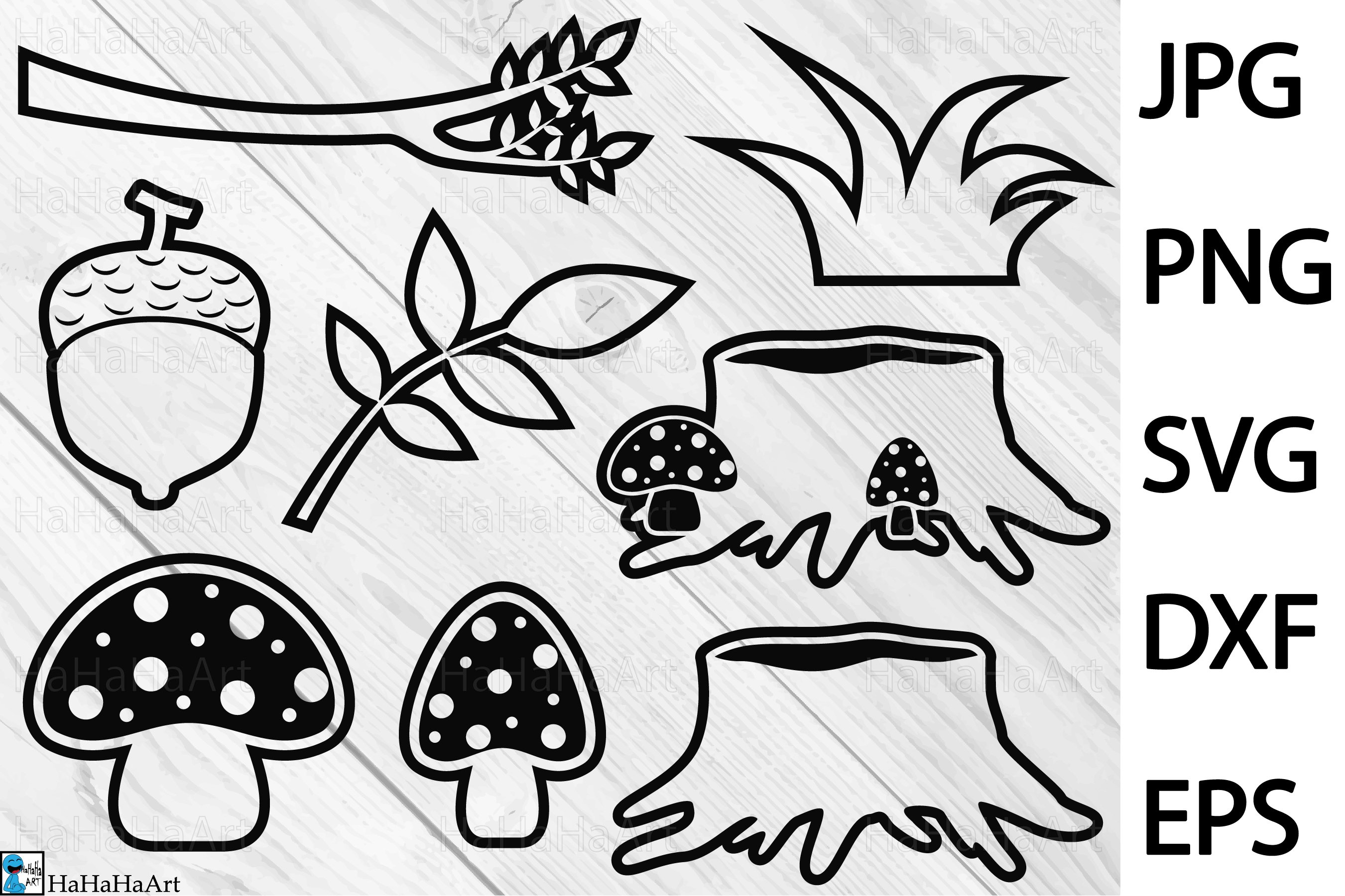 Outline Forest Animals - Clip art / Cutting Files 228c (321850 ...