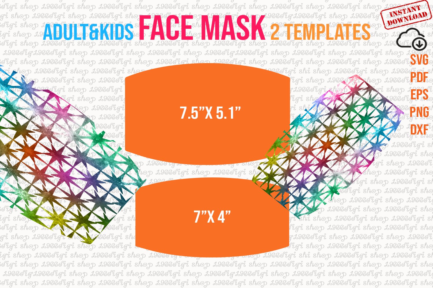 Face Mask Template Adult And Kids 2227613 Customizable Templates