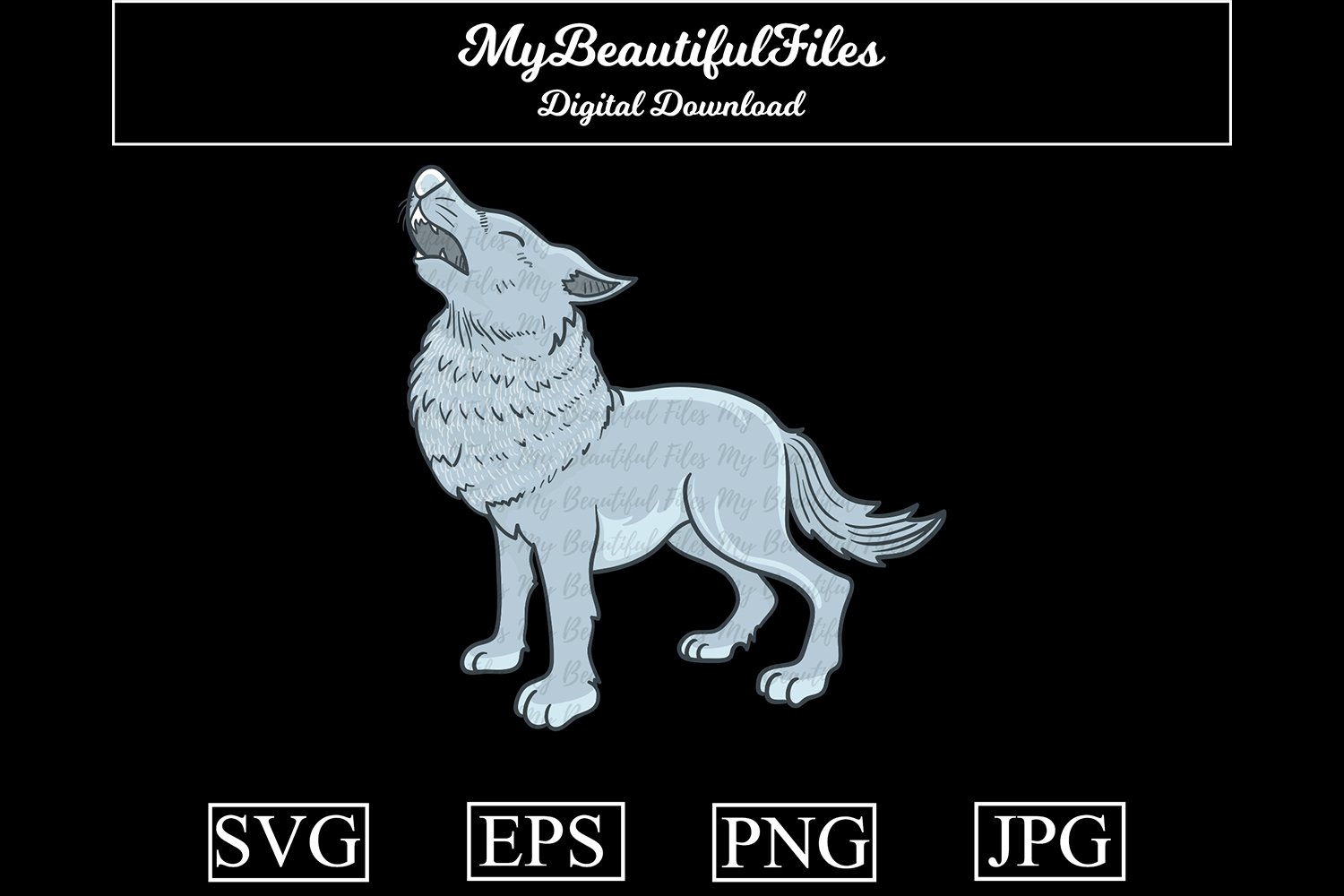 Download Cute Wolf Cartoon Svg - Layered SVG Cut File
