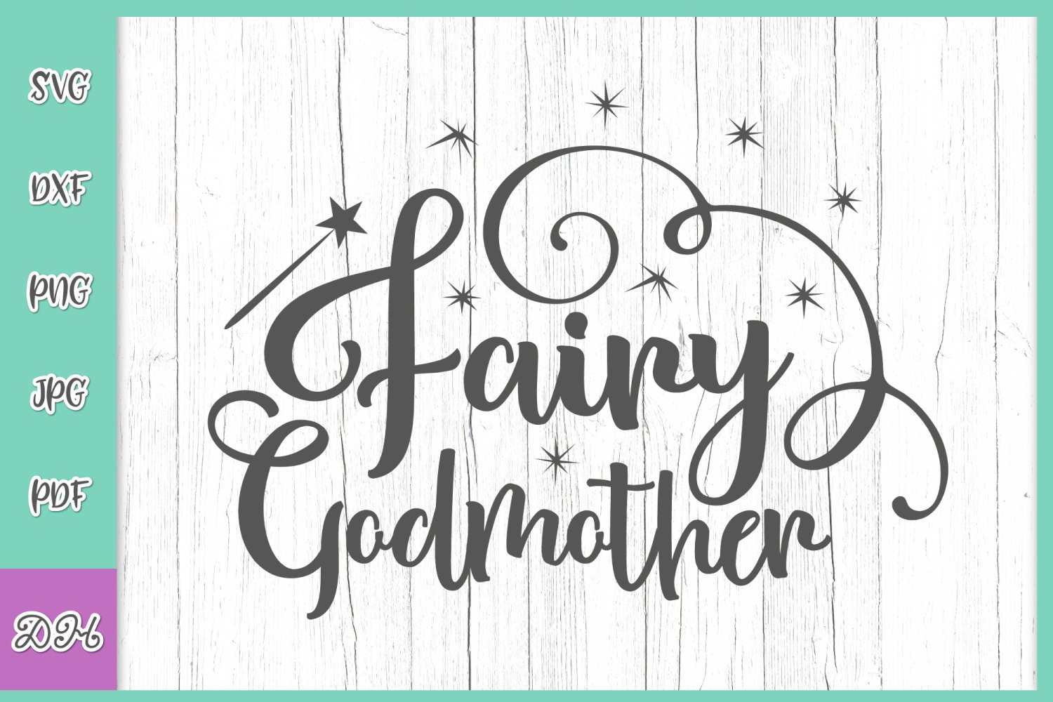 Fairy Godmother SVG for Cricut Vector Cut File, image size:1500x1000