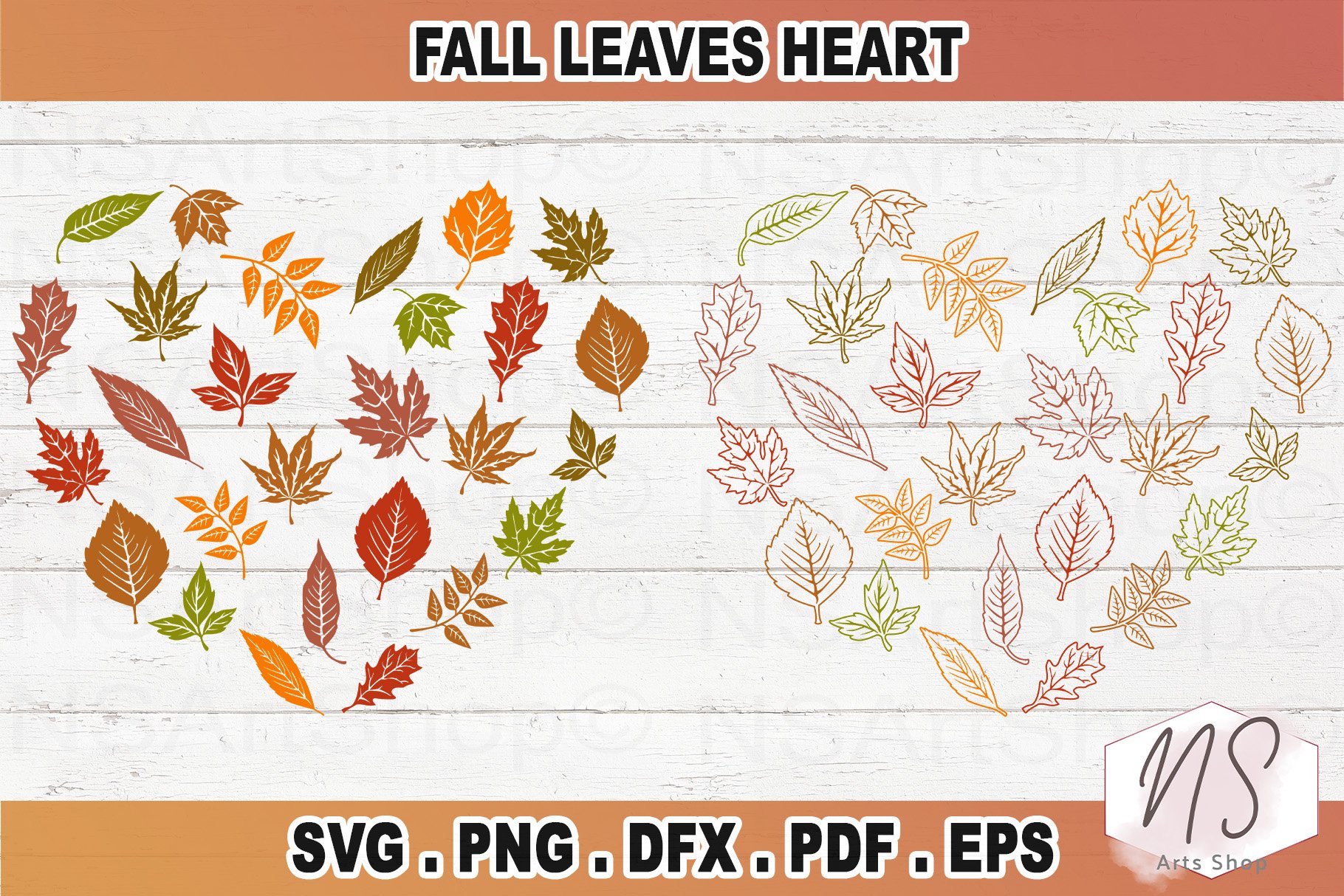 Fall Tree Heart Vector Fall Leaves Heart