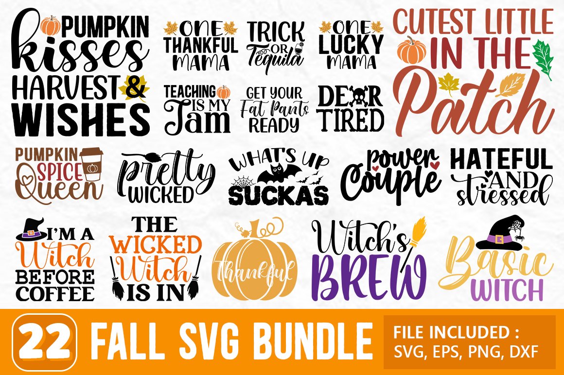 Fall SVG Bundle, Fall Shirt SVG, Pumpkin SVG, Thanksgiving