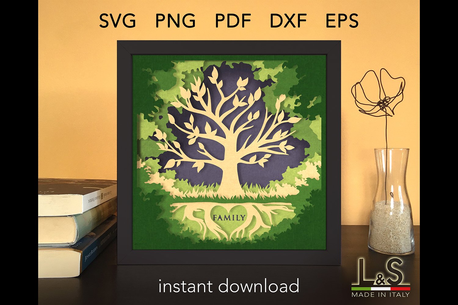【超特価sale開催】  Family Tree Svg | Shadowbox Template スノーボード
