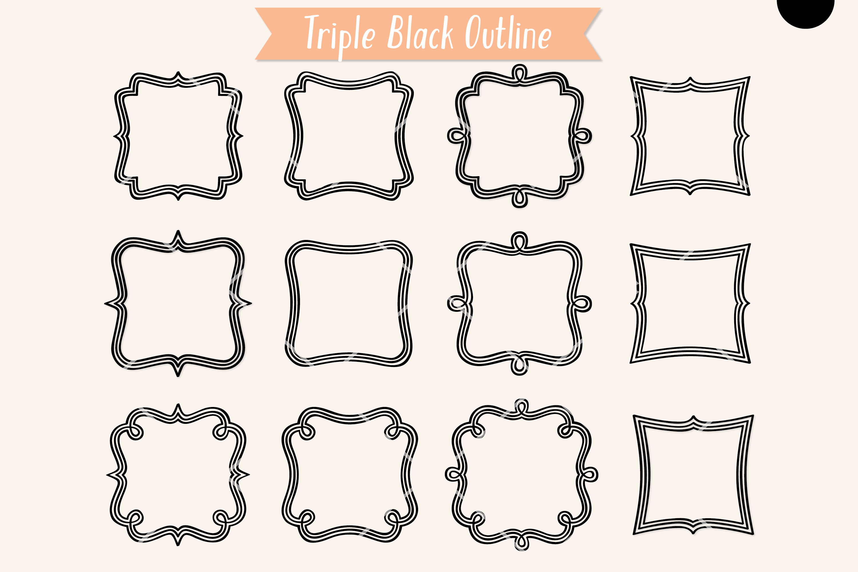 Fancy Square Frame Clipart