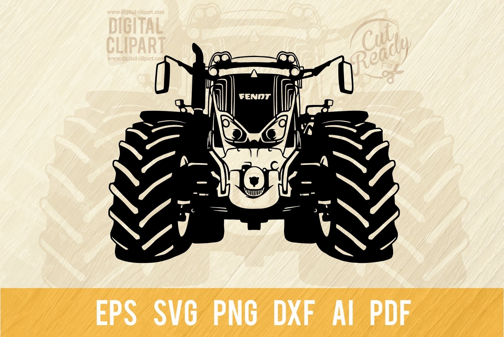 Tractor - Farm Tractor, farming SVG Vector Stencil (4040302) tractor-farm-tractor-farming-svg-vector-stencil-4040302
