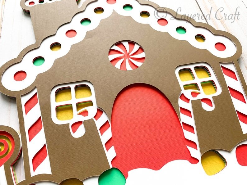 Download 3d Layered Christmas Gingerbread House Digital Cut File 919781 Cut Files Design Bundles PSD Mockup Templates