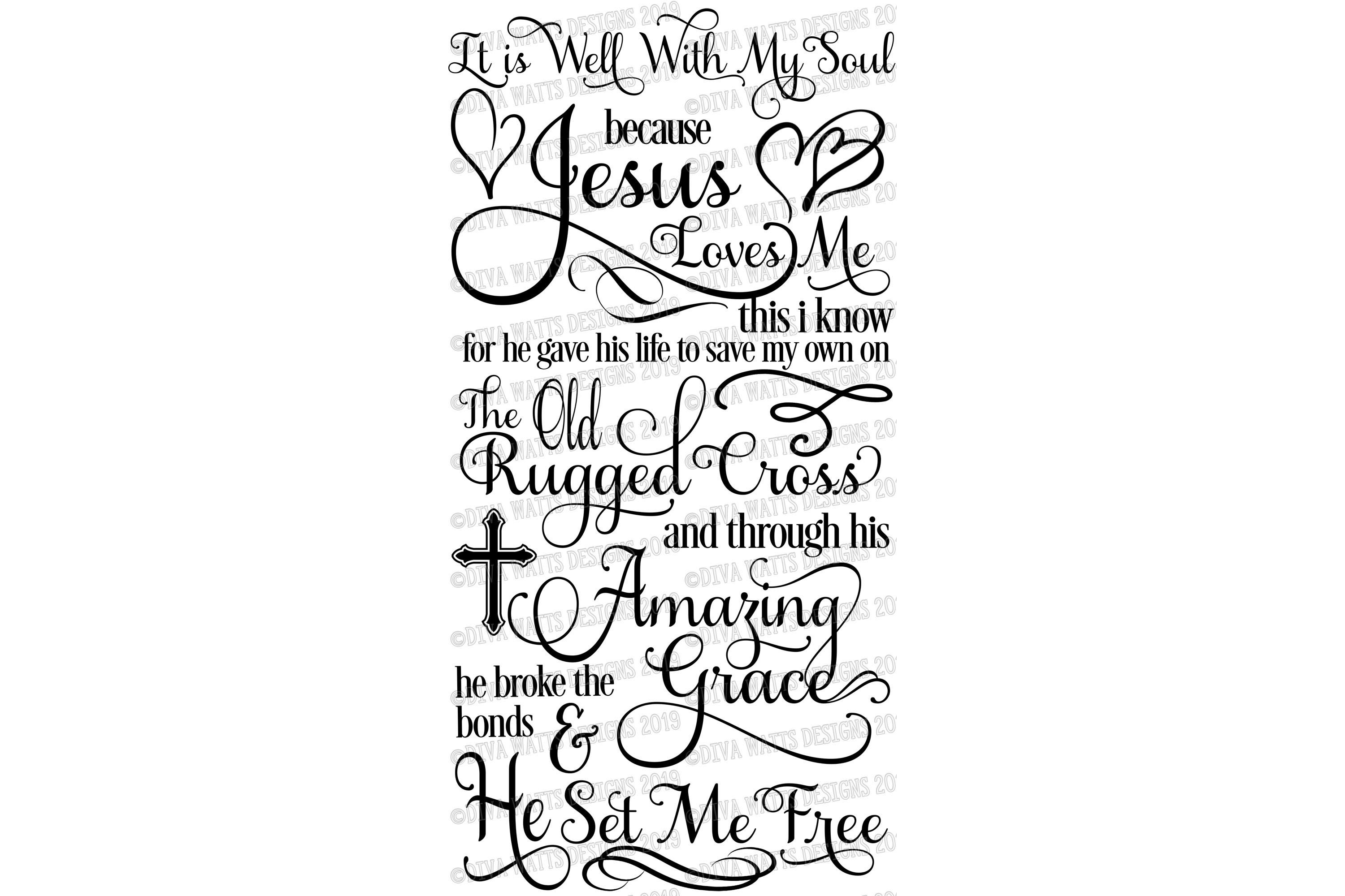 It Is Well With My Soul Christian Hymn Poetry SVG EPS (446973