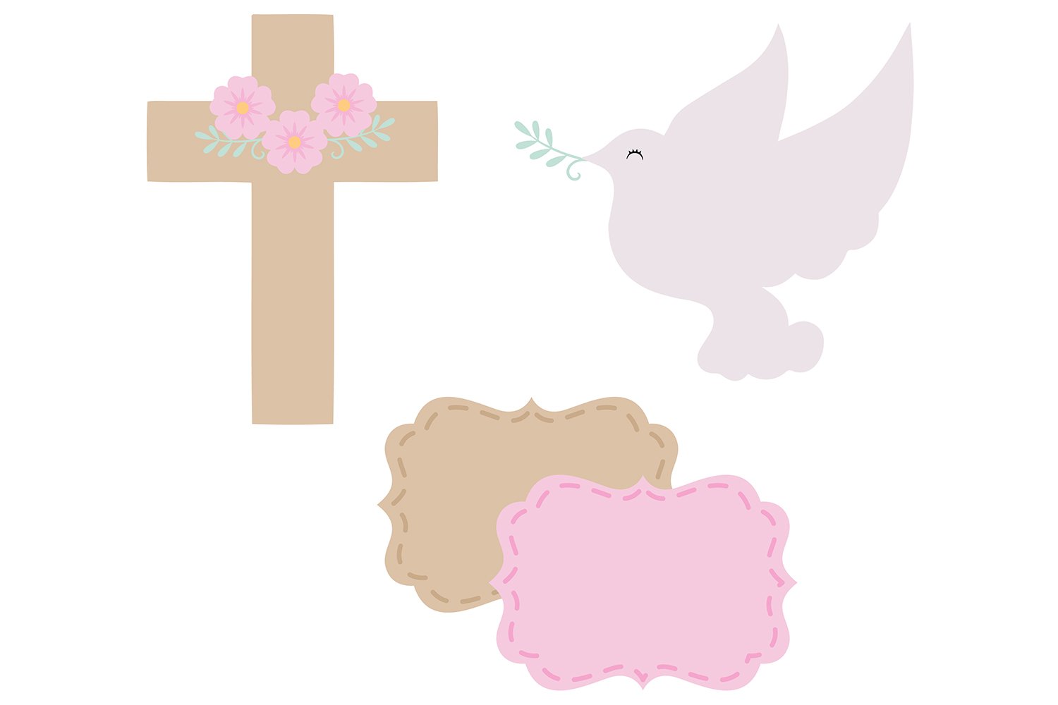 Girl Baptism Digital Paper, Baptism Digital Paper, Baptism. (92935 ...