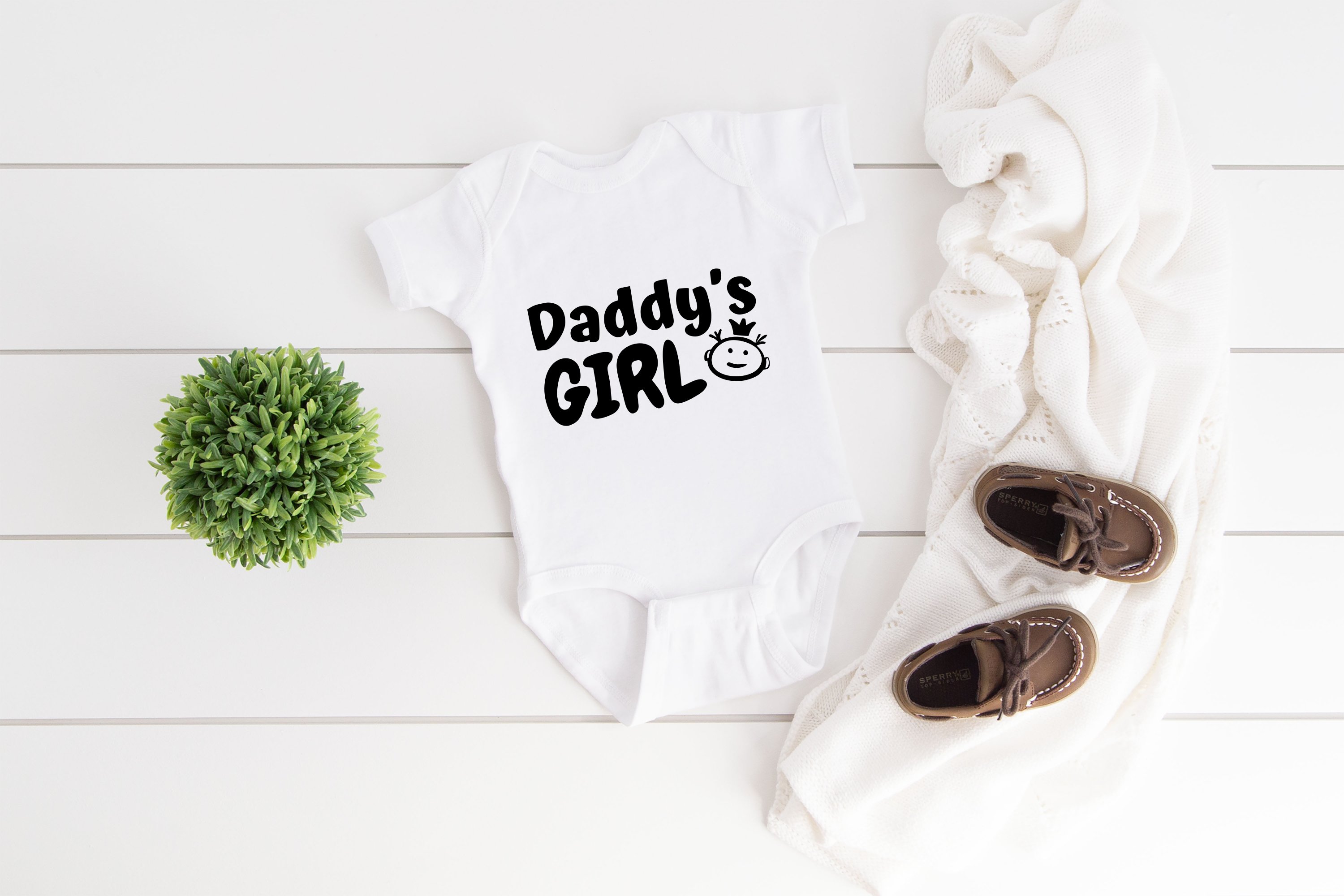 Download Daddy's Girl Onesie, Funny Quote SVG files for Cricut (910454) | Cut Files | Design Bundles