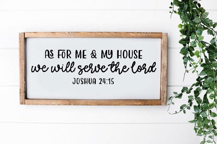 As For Me And My House We Will Serve The Lord - Unframed Poster Print, Available In Two Sizes - A4 and A3 | Christian Posters and Prints - Pilgrim Gifts