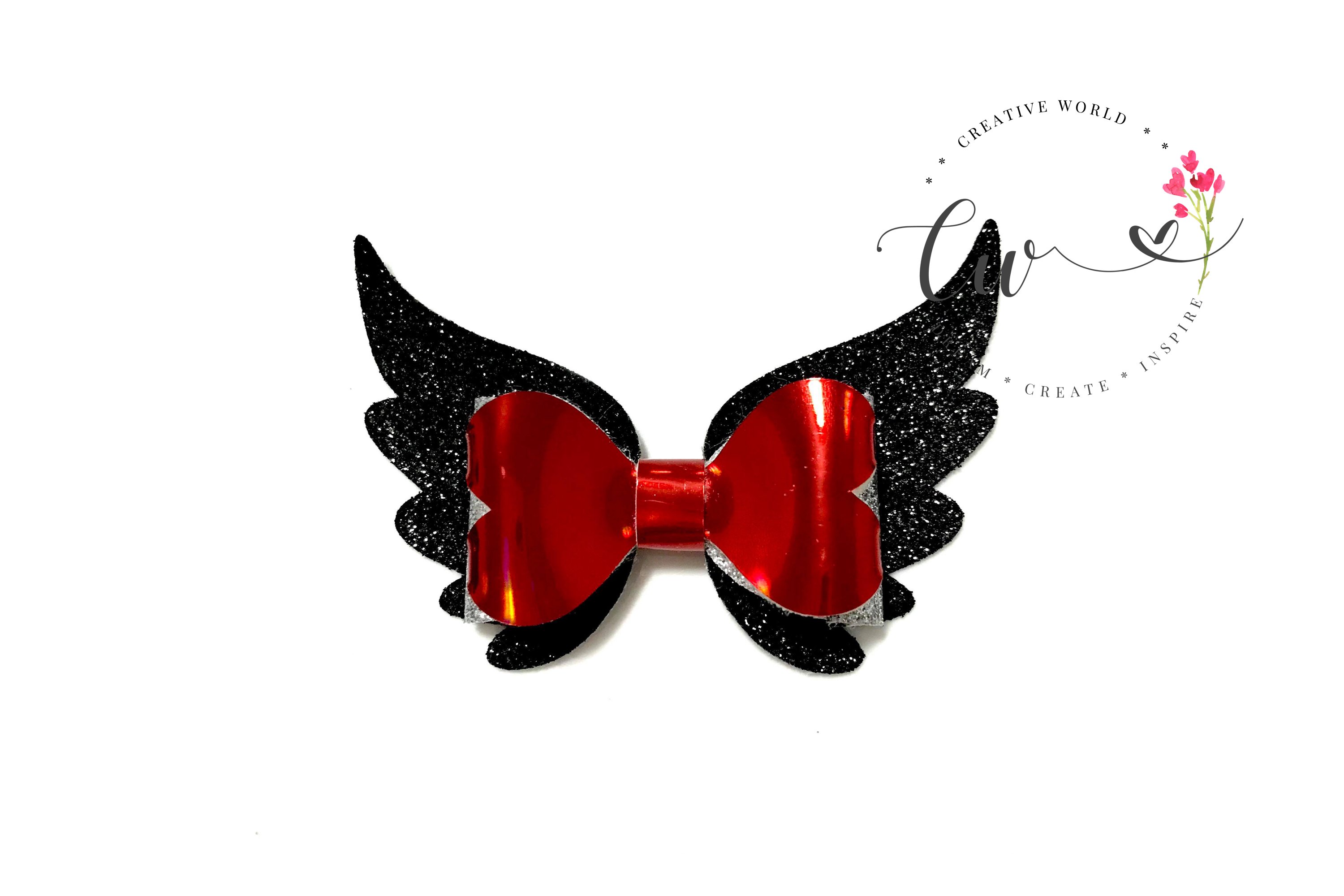 Angel Wing Hair Bow Digital Template Lovie Bow Template (356116