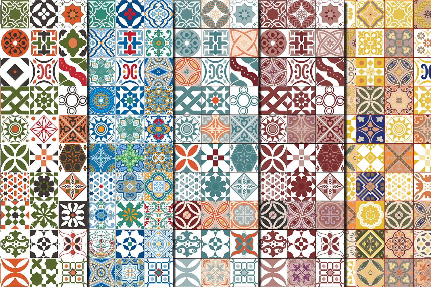 Moroccan tiles Ethnic seamless patterns (210029) | Patterns | Design