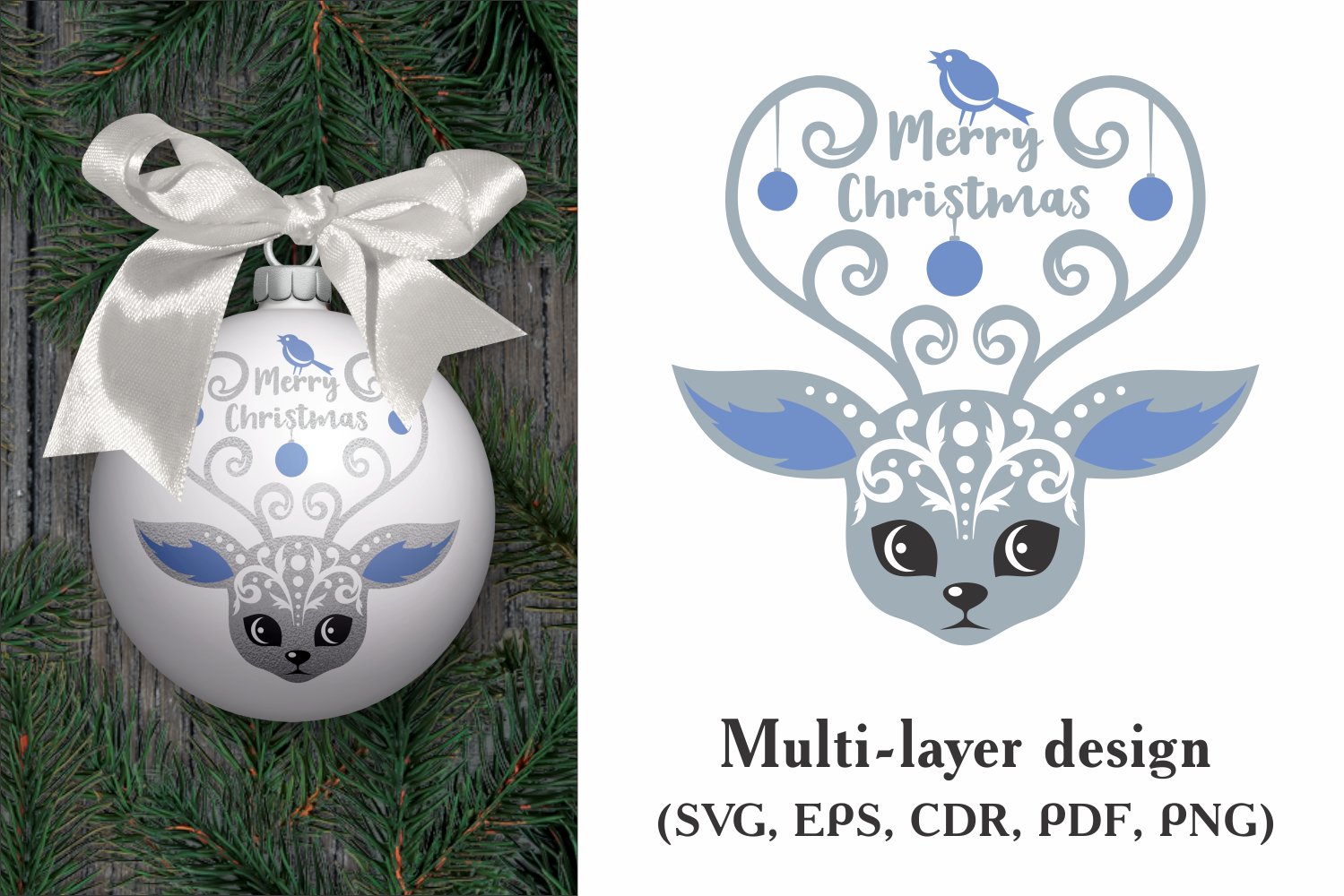 Download Merry Christmas Svg Design With Beautiful Deer 934268 Cut Files Design Bundles SVG Cut Files