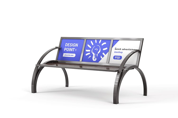 Bench Advertising Mockup 02 (902079) Branding Design Bundles