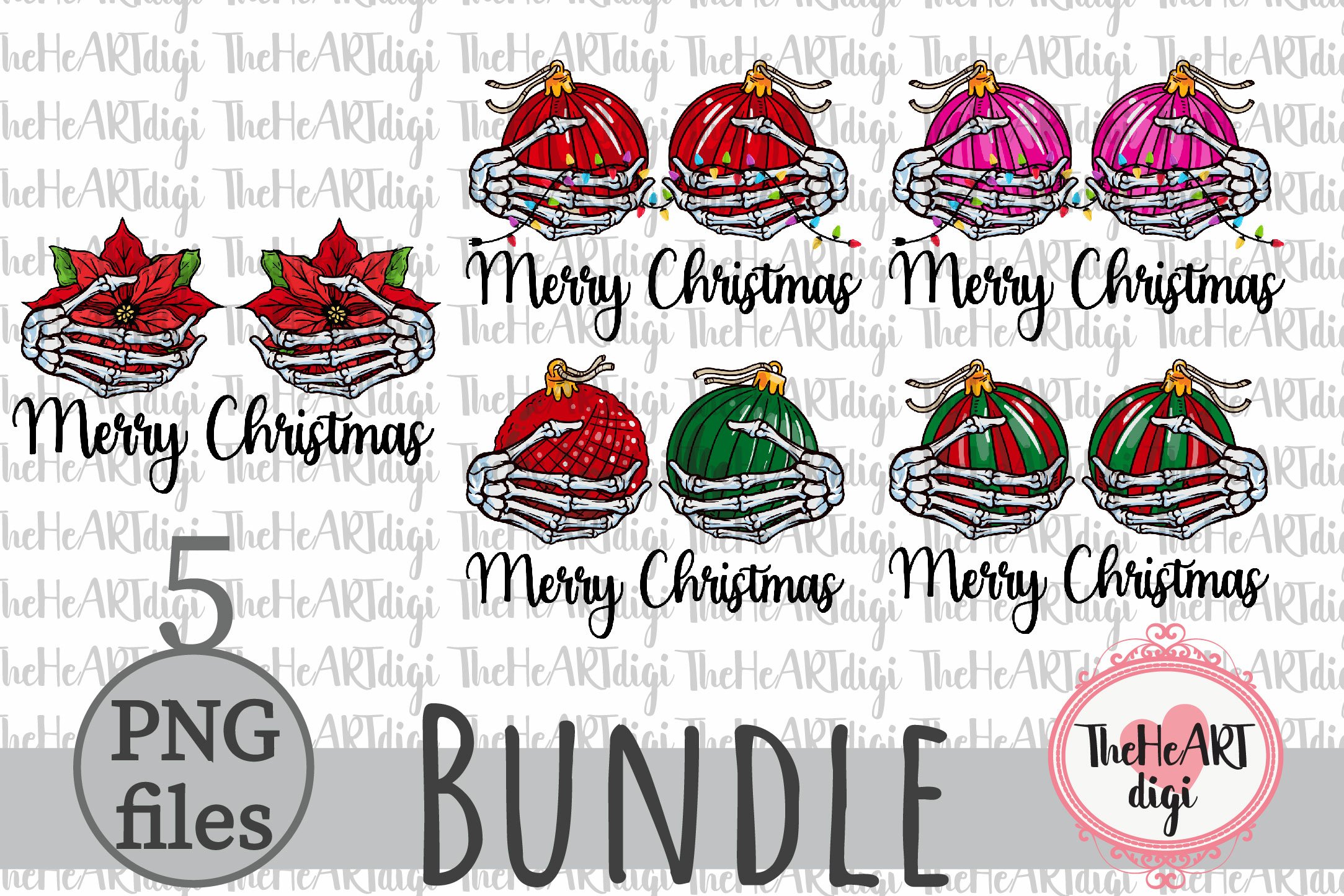 BUNDLE Merry Christmas Skeleton Boobs Hands PNG (2224550) | Sublimation |  Design Bundles