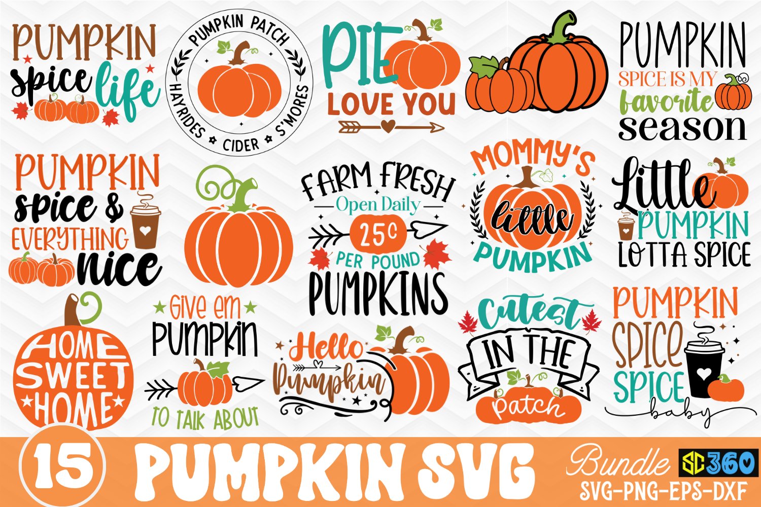 Pumpkin SVG Bundle, pumpkin Quotes SVG, Fall SVG, Autumn SVG