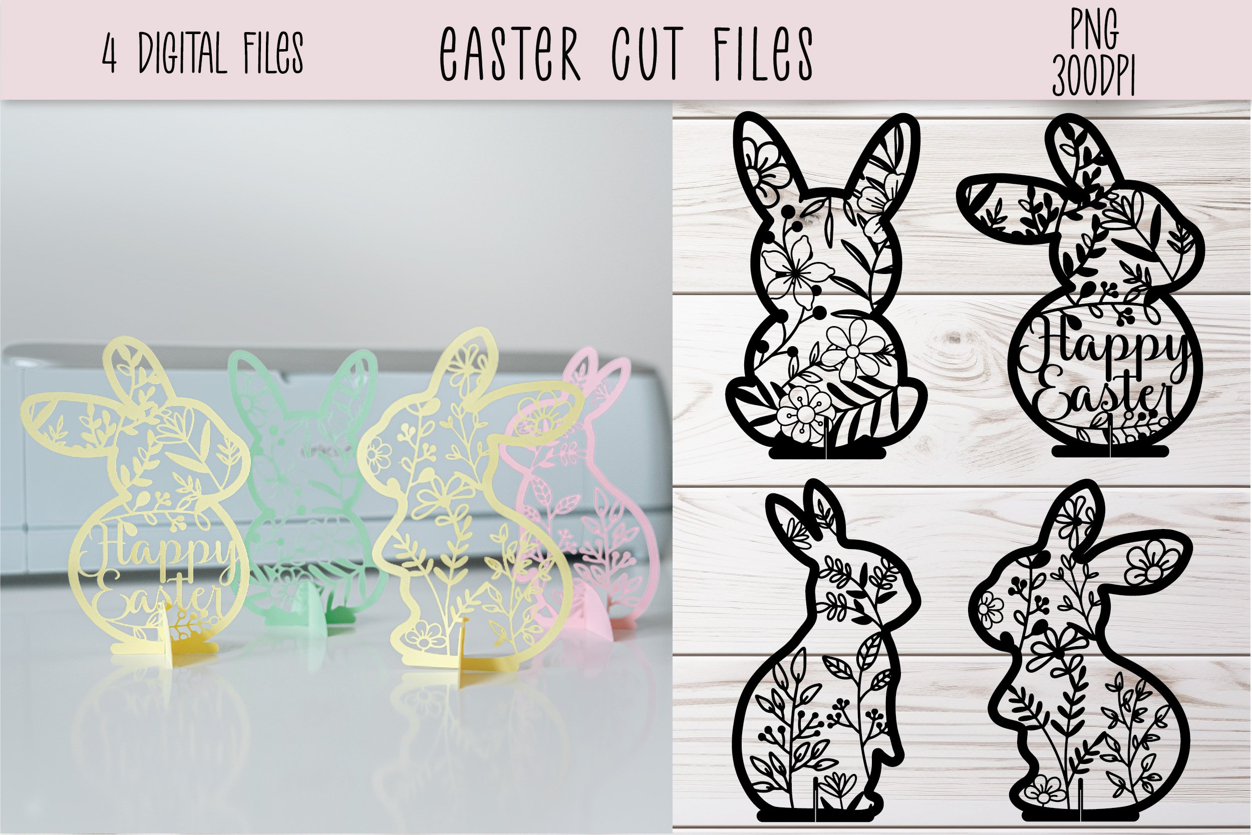 Easter Bunny Papercut | Paper Cut Template