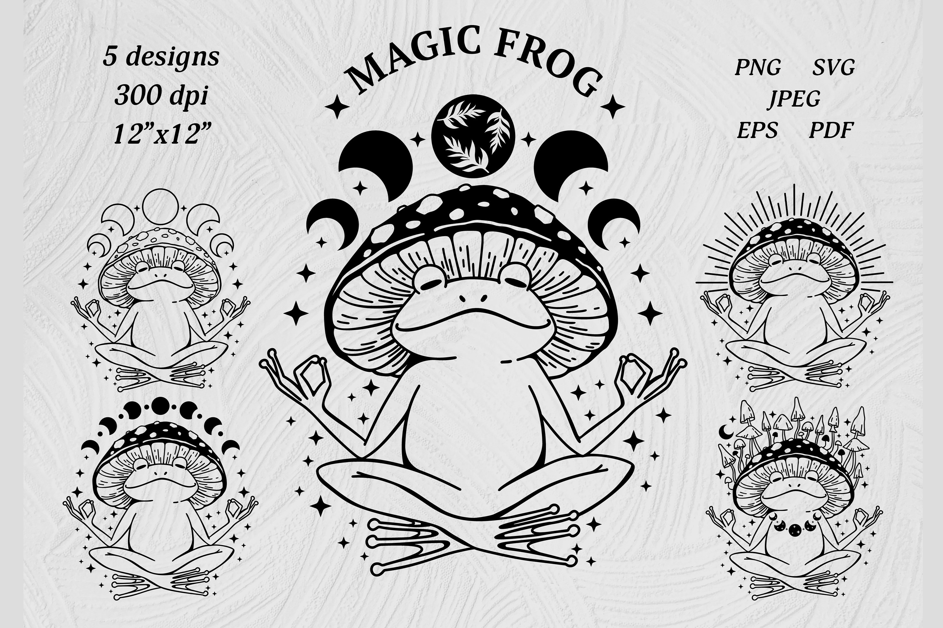 Frog in mushroom hat, Magic Mushroom 