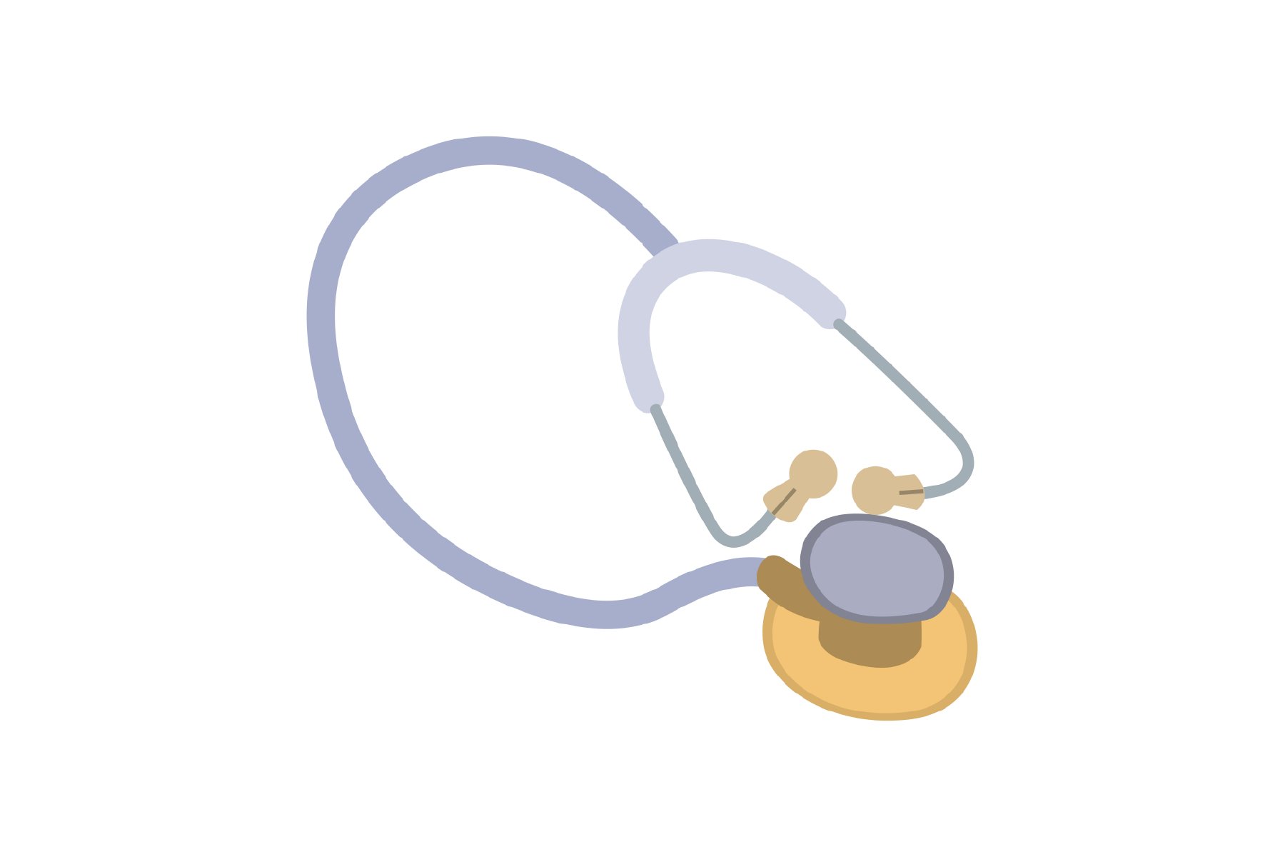 Flat icon stethoscope vector illustrator