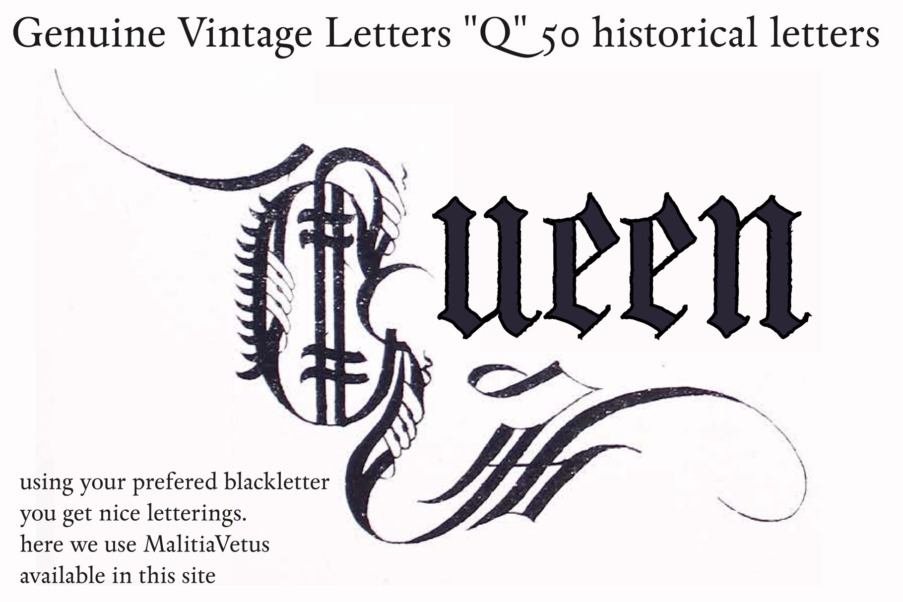 Genuine Vintage Letters 