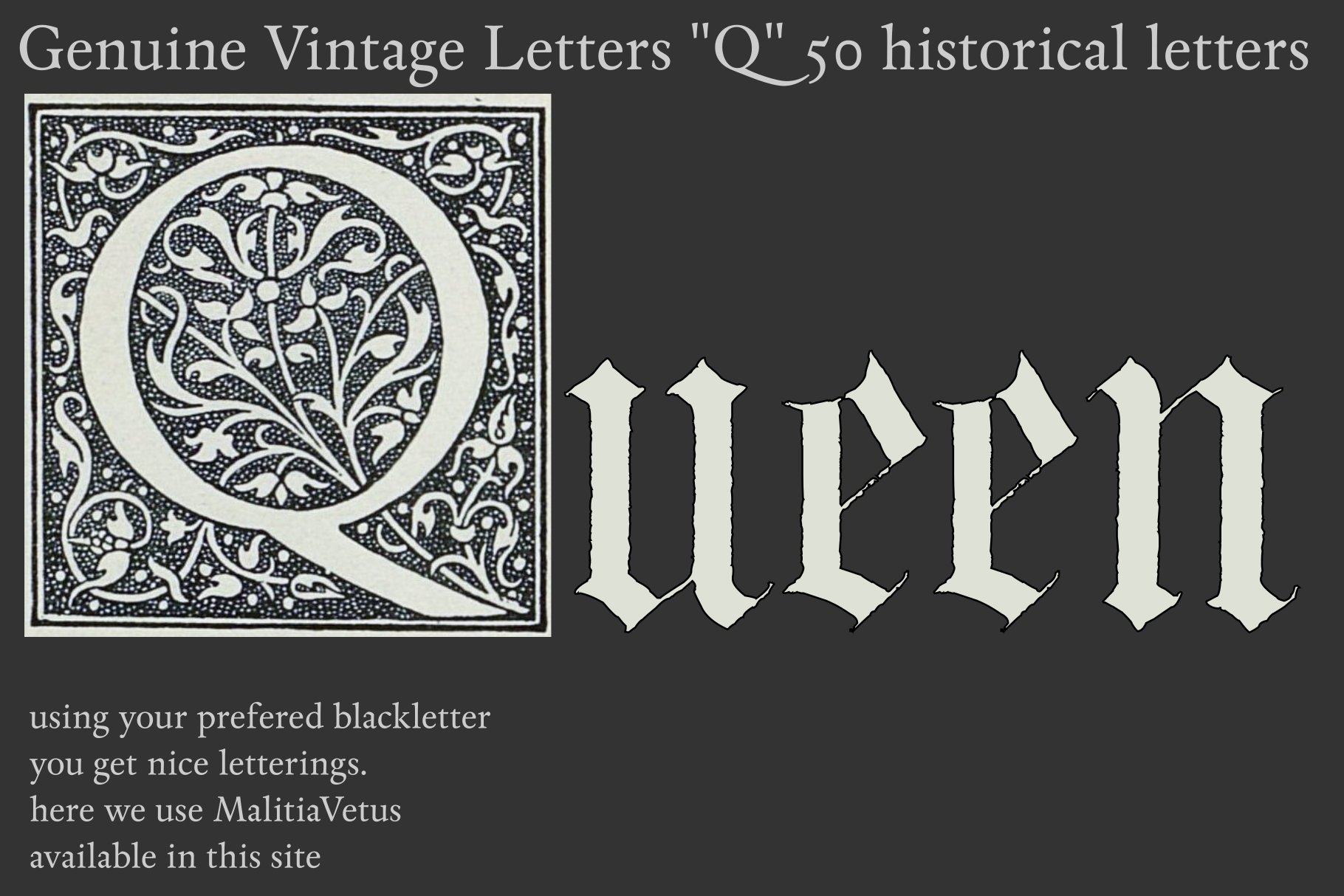 Genuine Vintage Letters 