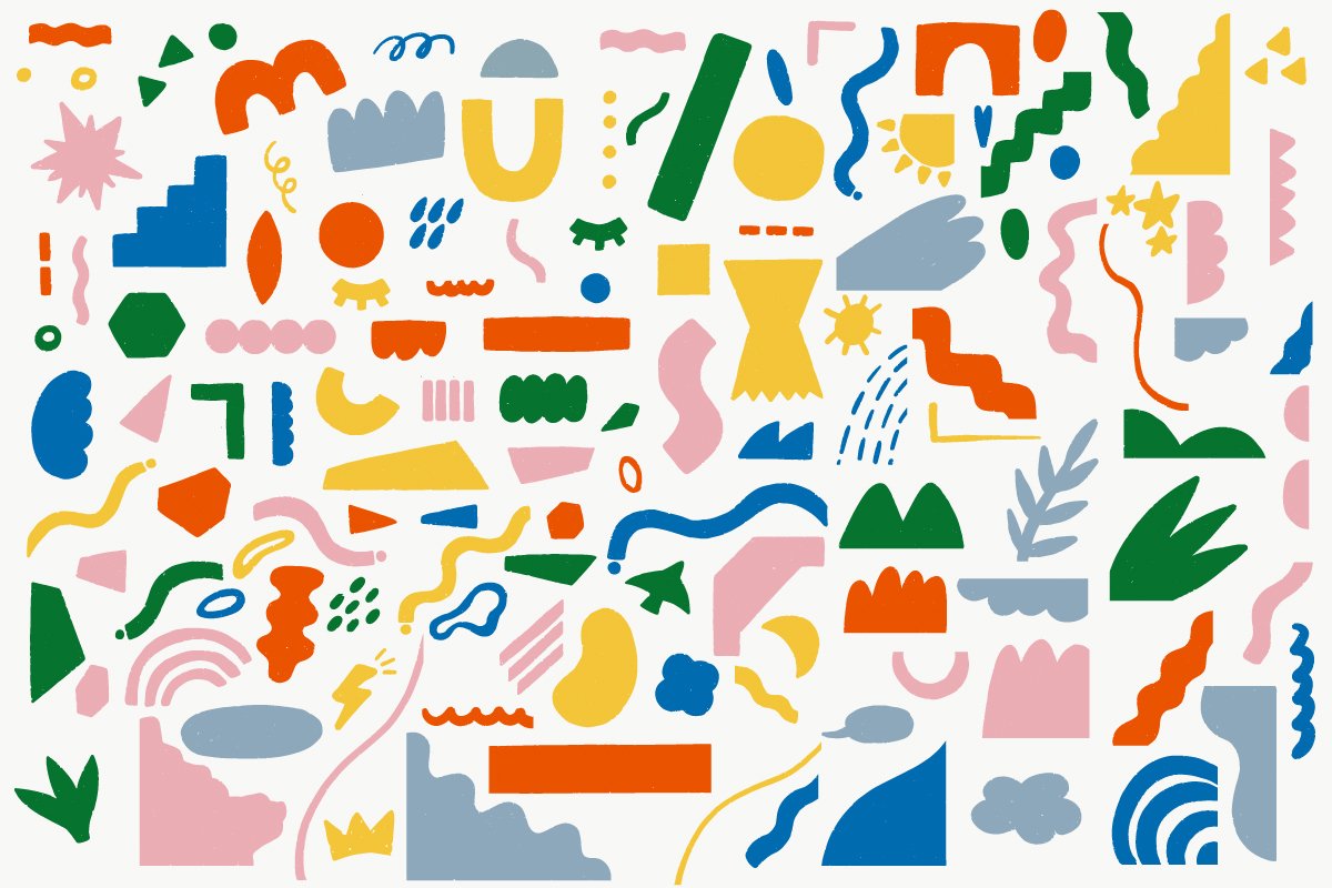 Abstract Geometric Shape Clipart, image size:1200x800