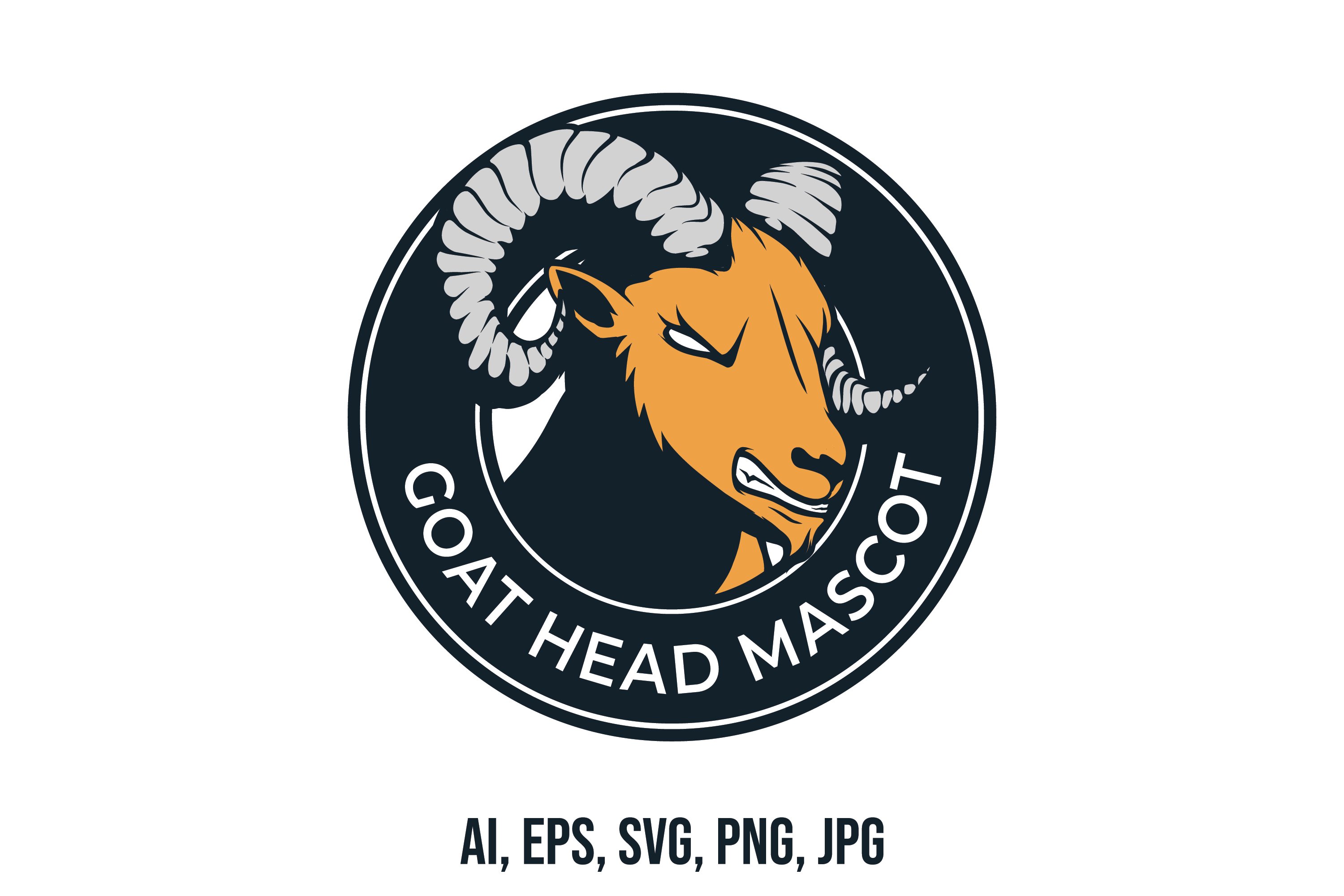 Goat head logo mascot template