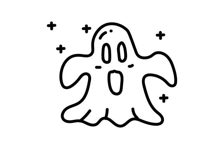 Boo icon hand drawn design | Halloween icon hand drawn