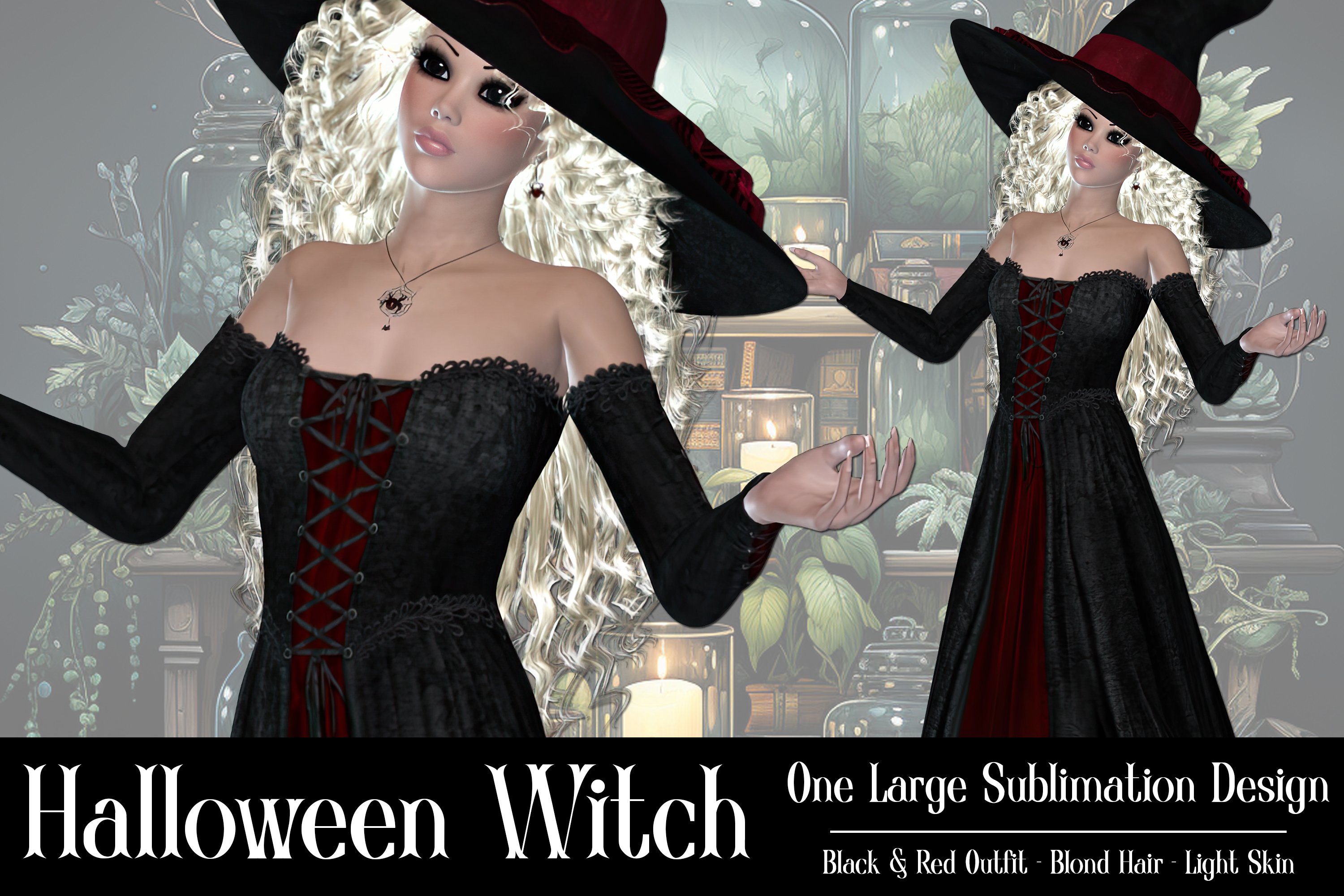 Halloween Witch, Halloween Sublimation PNG, White Witch, d2
