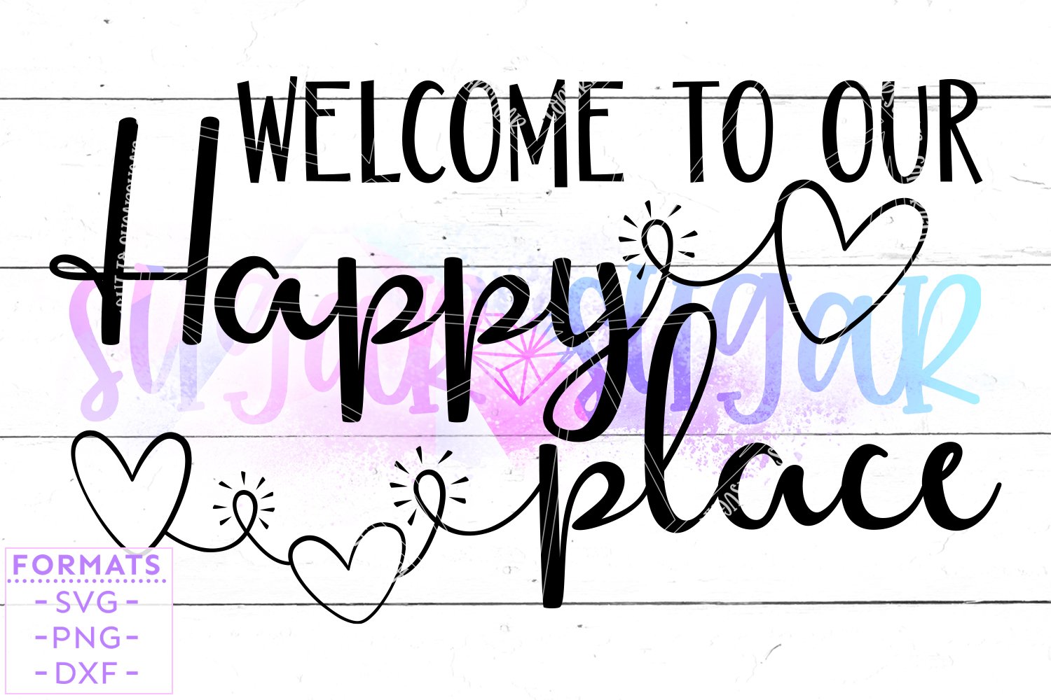 to Our Happy Place Sign svg Files for Cricut (1833039) SVGs
