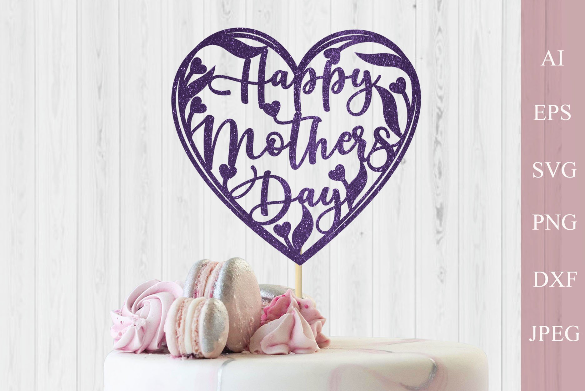 Mdgfge 16 Decorazioni Per Torta Festa Della Mamma Con Scritta, Cuori E Fiori Colorati, Per Dessert E Cupcake