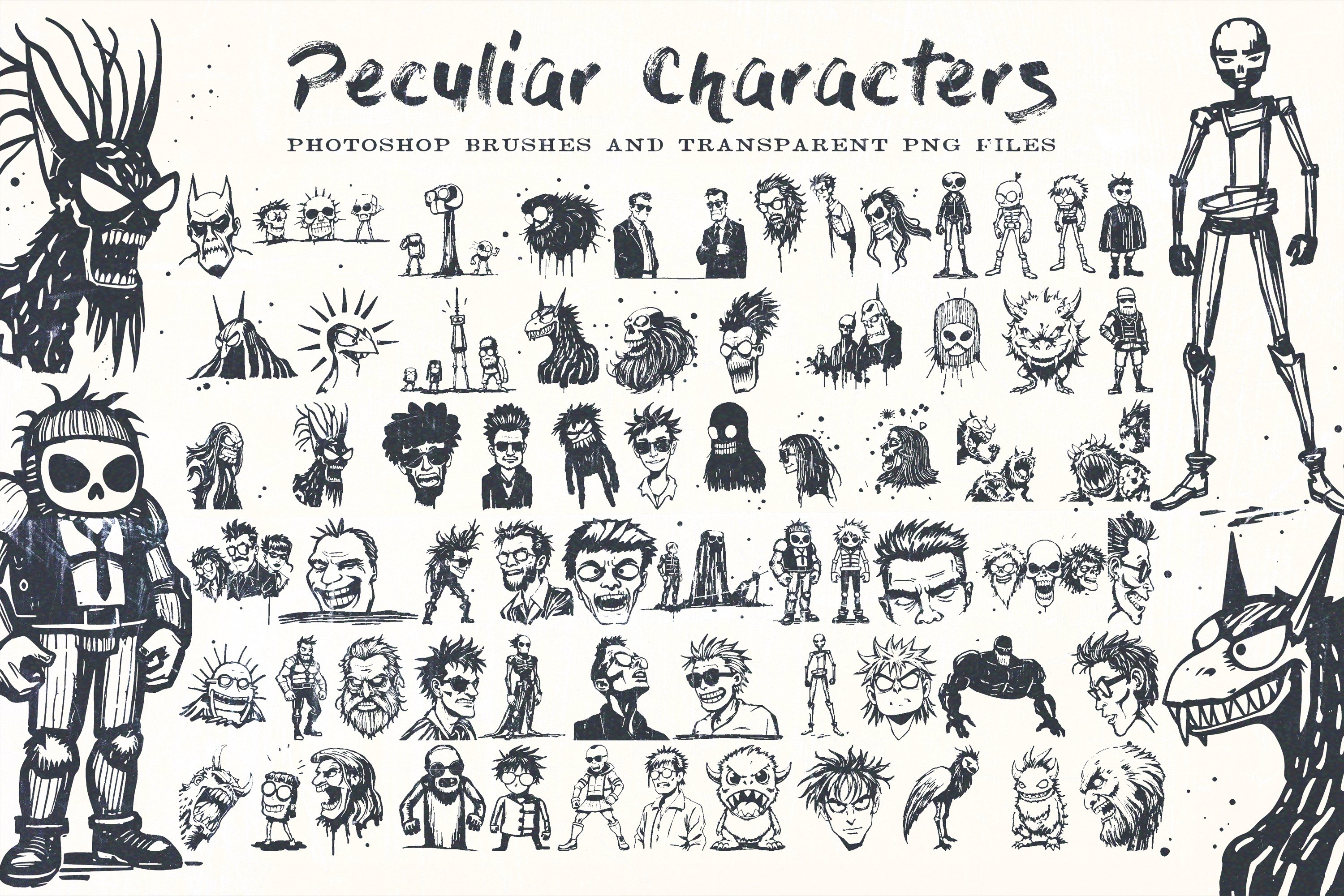 Photoshopキャラクタデザイン Peculiar Characters Graphics Set