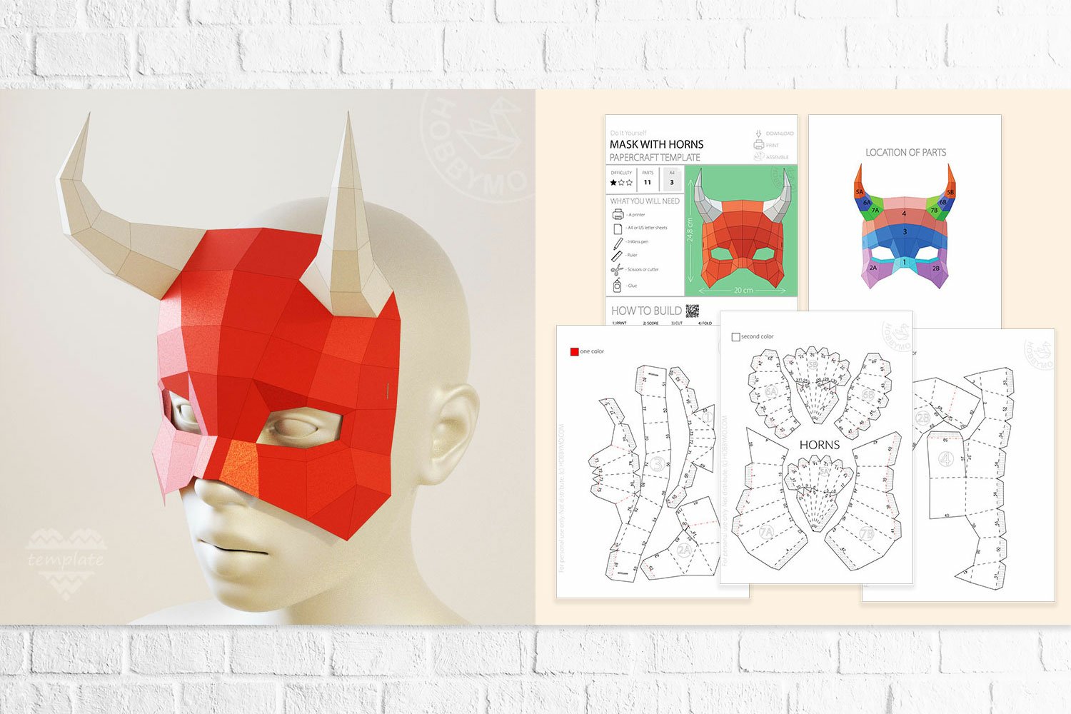 diy-paper-horned-mask-3d-papercraft-template-pdf