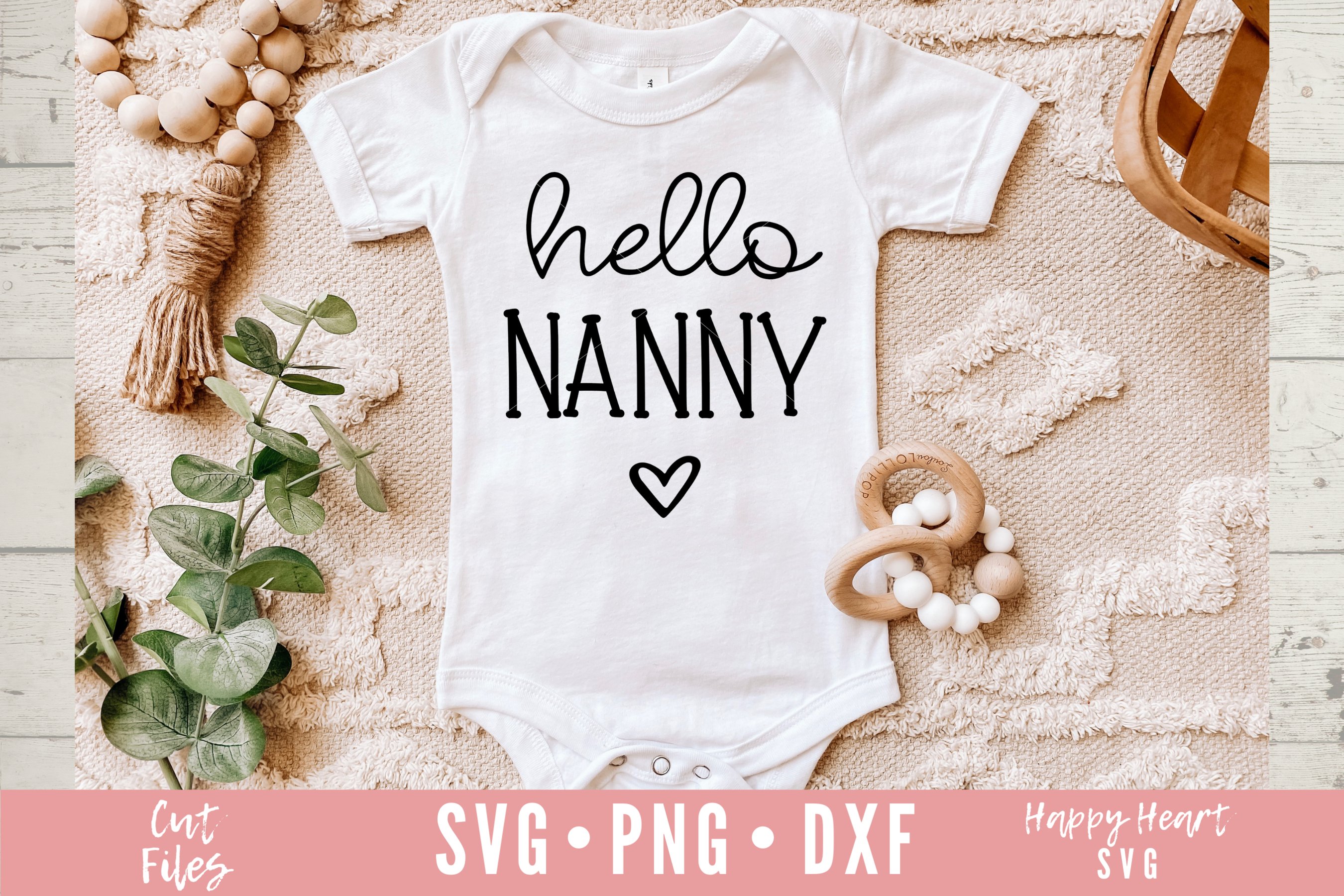 Hello Nanny SVG, Pregnancy Announcement SVG