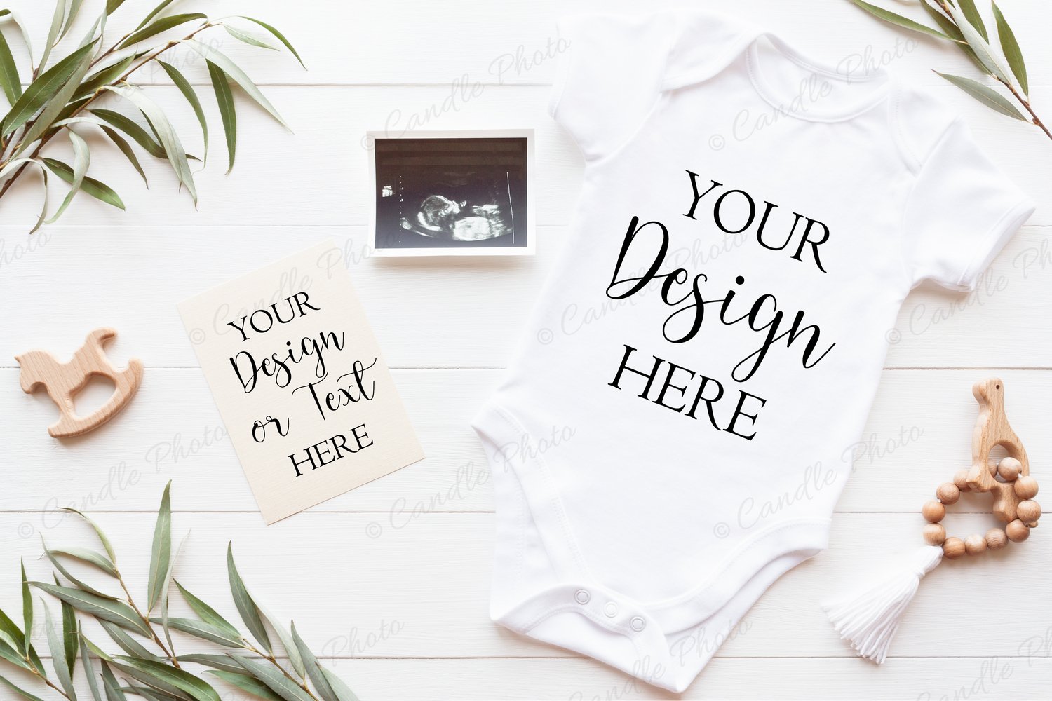 Baby Bodysuit Mockup|Pregnancy Announcement Template