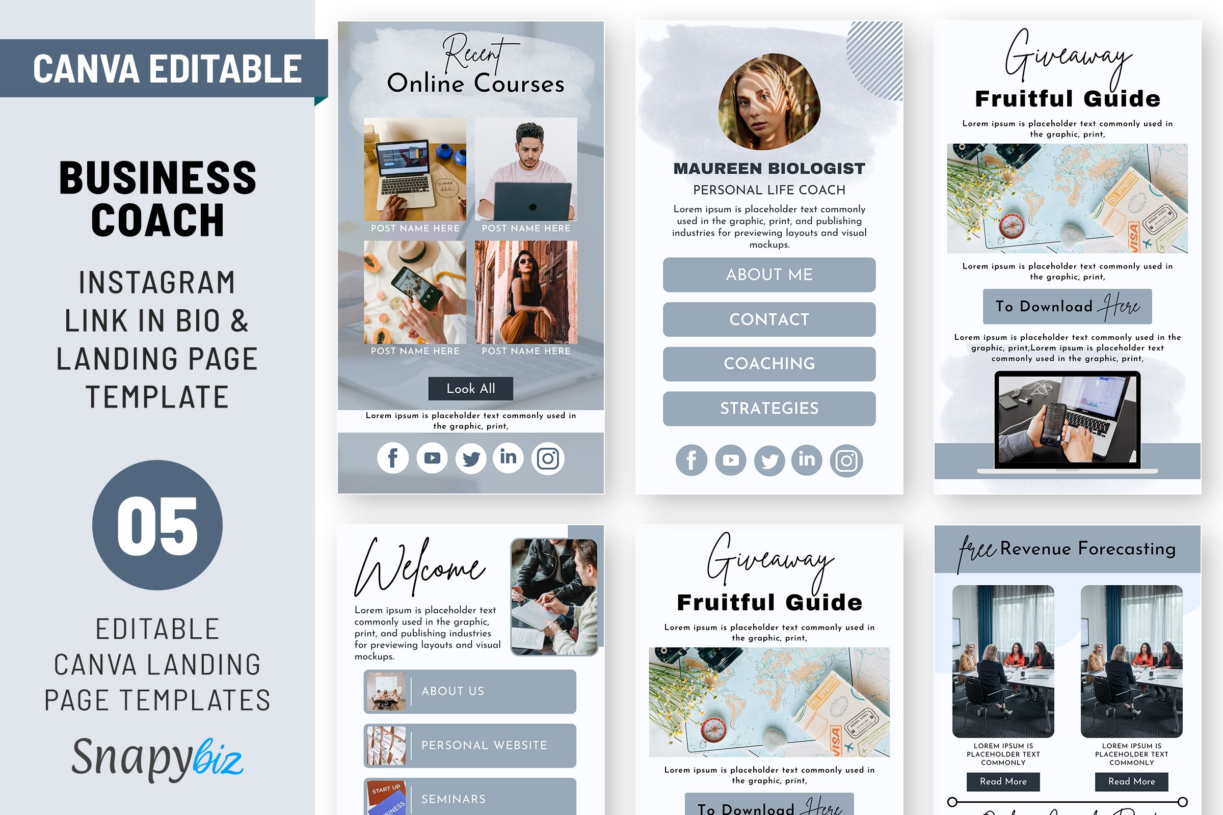 instagram profile page template canva
