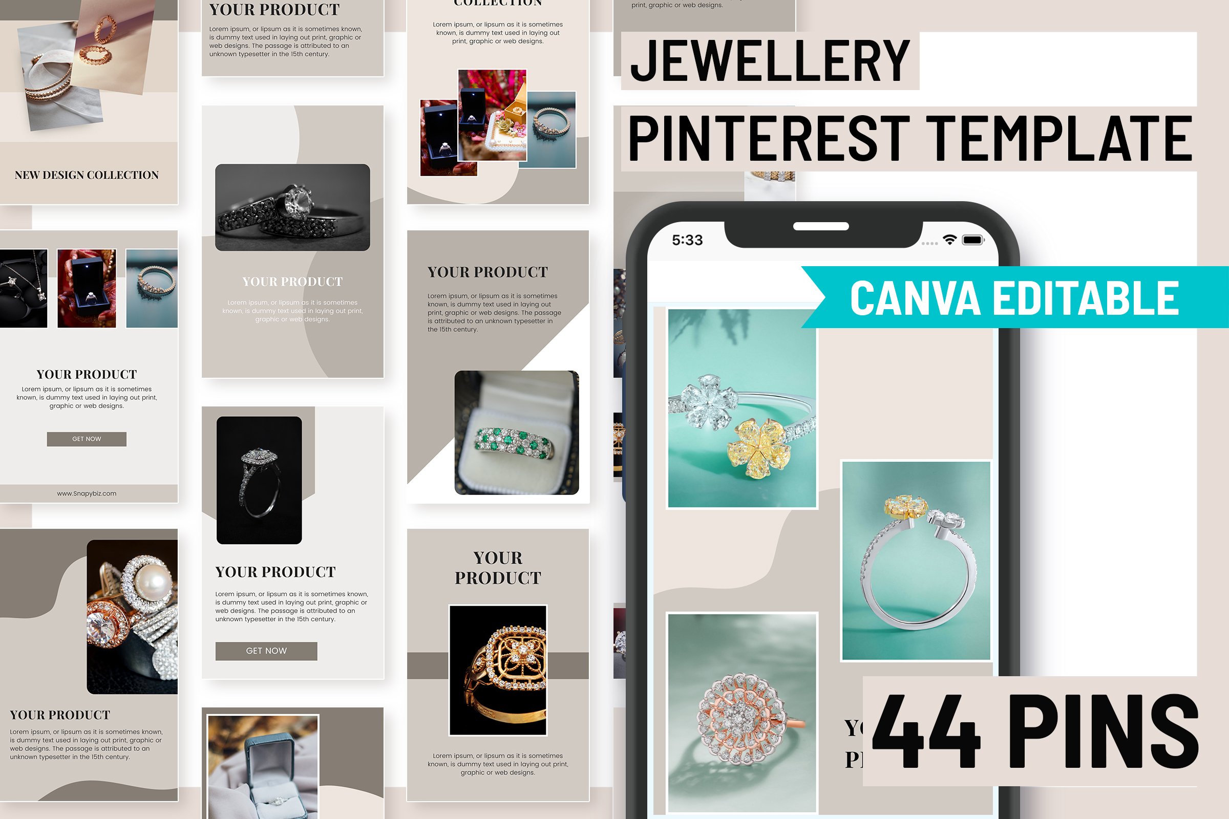 Jewelry Template, Pinterest, Pinterest Girl, Canva Designs